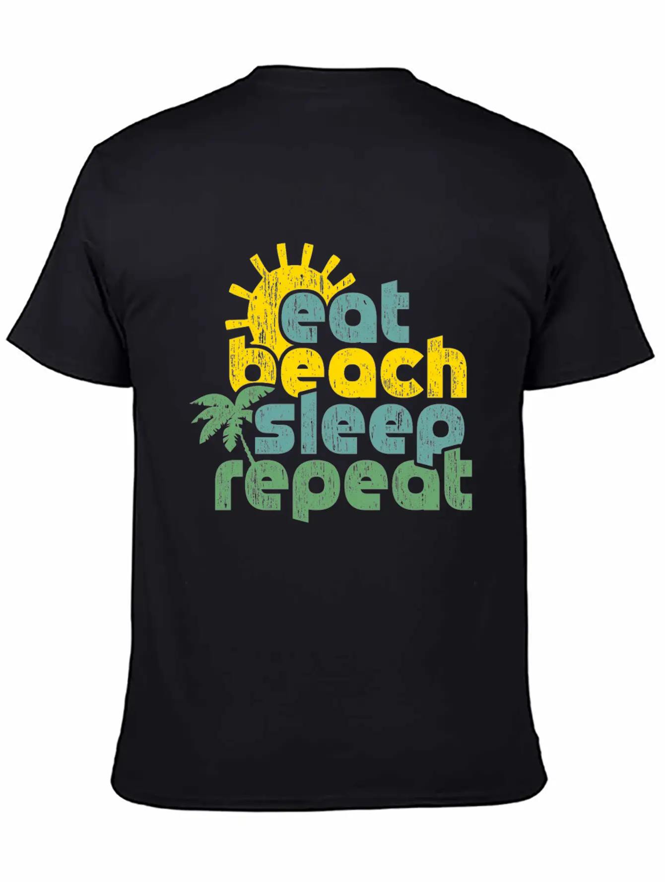 Eat Beach Sleep Repeat Funny Quote Gift Casual Graphic T-Shirt – Simple And Comfortable Daily Wear