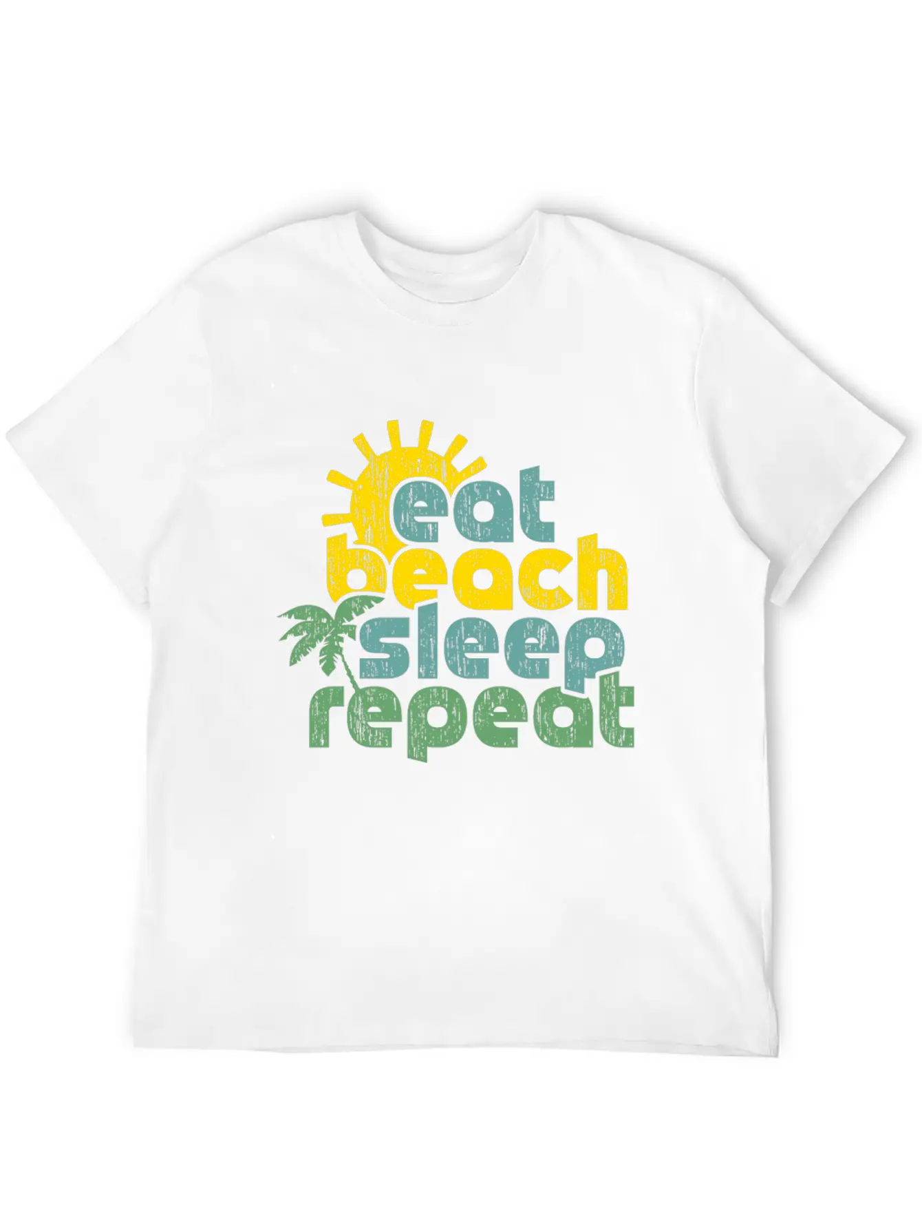 Eat Beach Sleep Repeat Funny Quote Gift Casual Graphic T-Shirt – Simple And Comfortable Daily Wear
