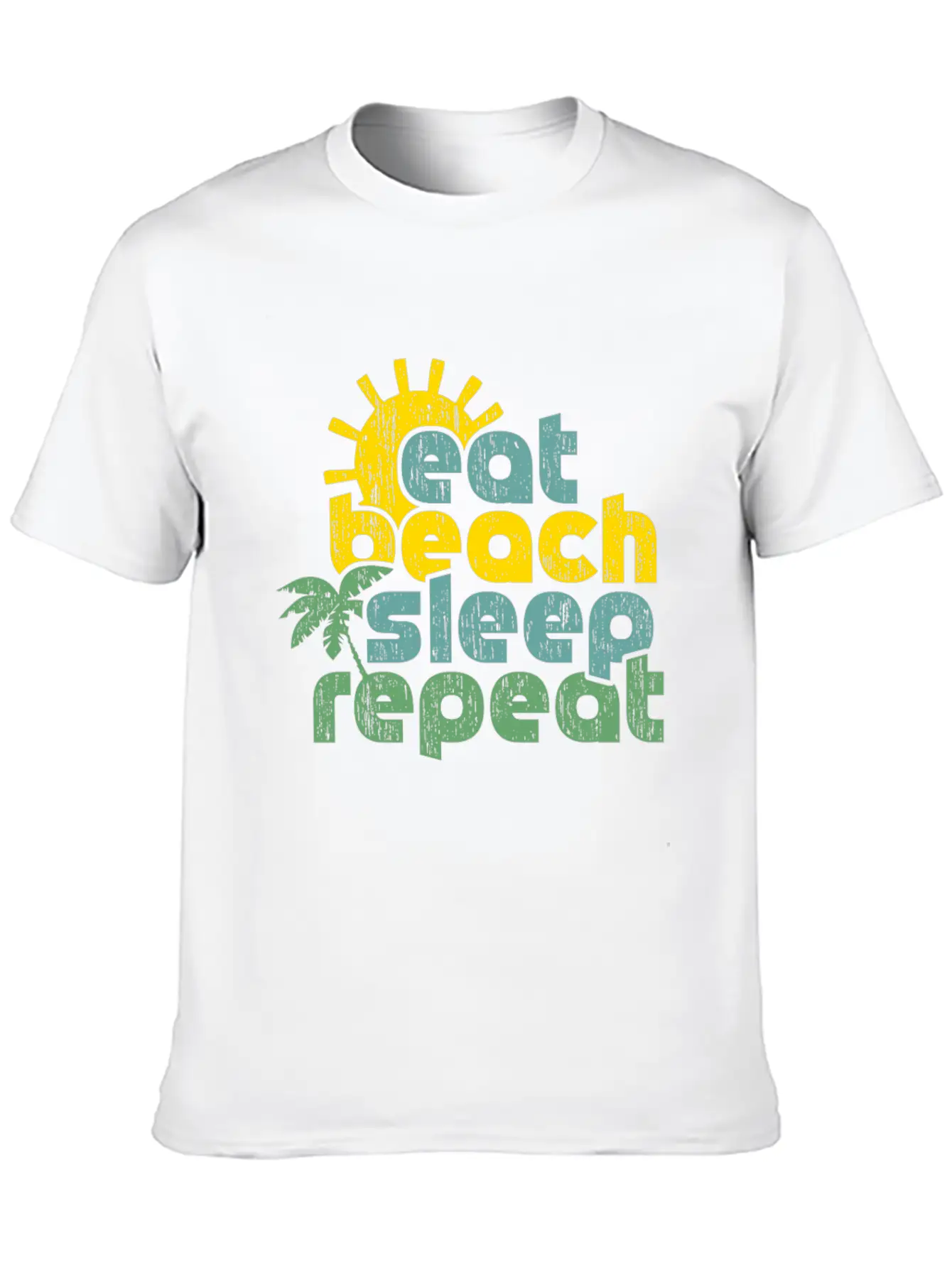 Eat Beach Sleep Repeat Funny Quote Gift Casual Graphic T-Shirt – Simple And Comfortable Daily Wear