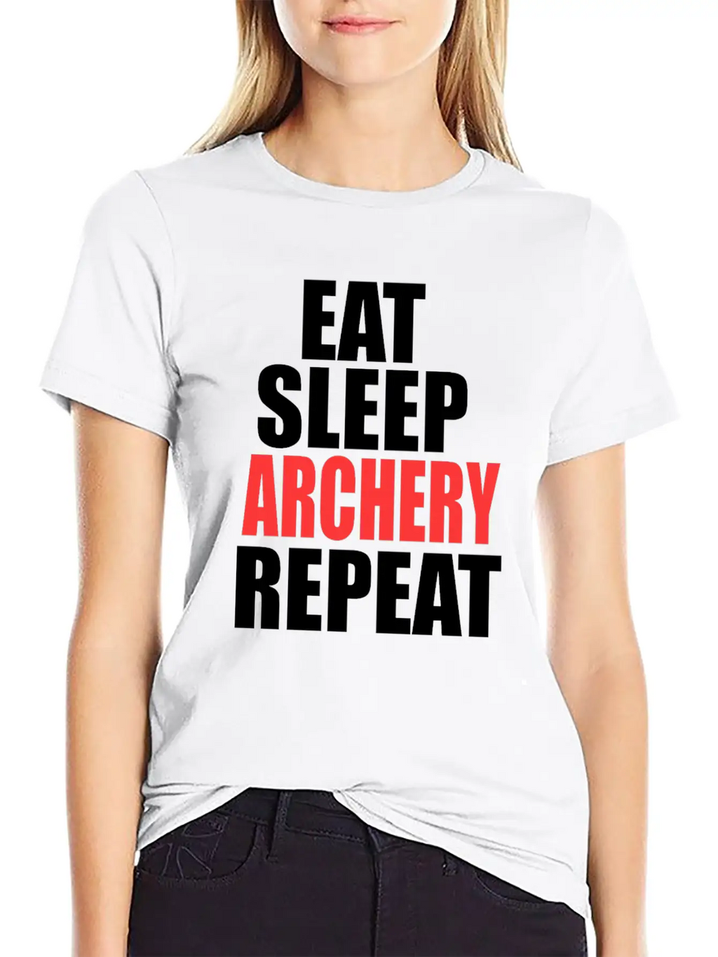 Eat Sleep Archery Repeat Gift Nature Arrow Bow Stylish Everyday T-Shirt – Unisex Basic Cotton Tee