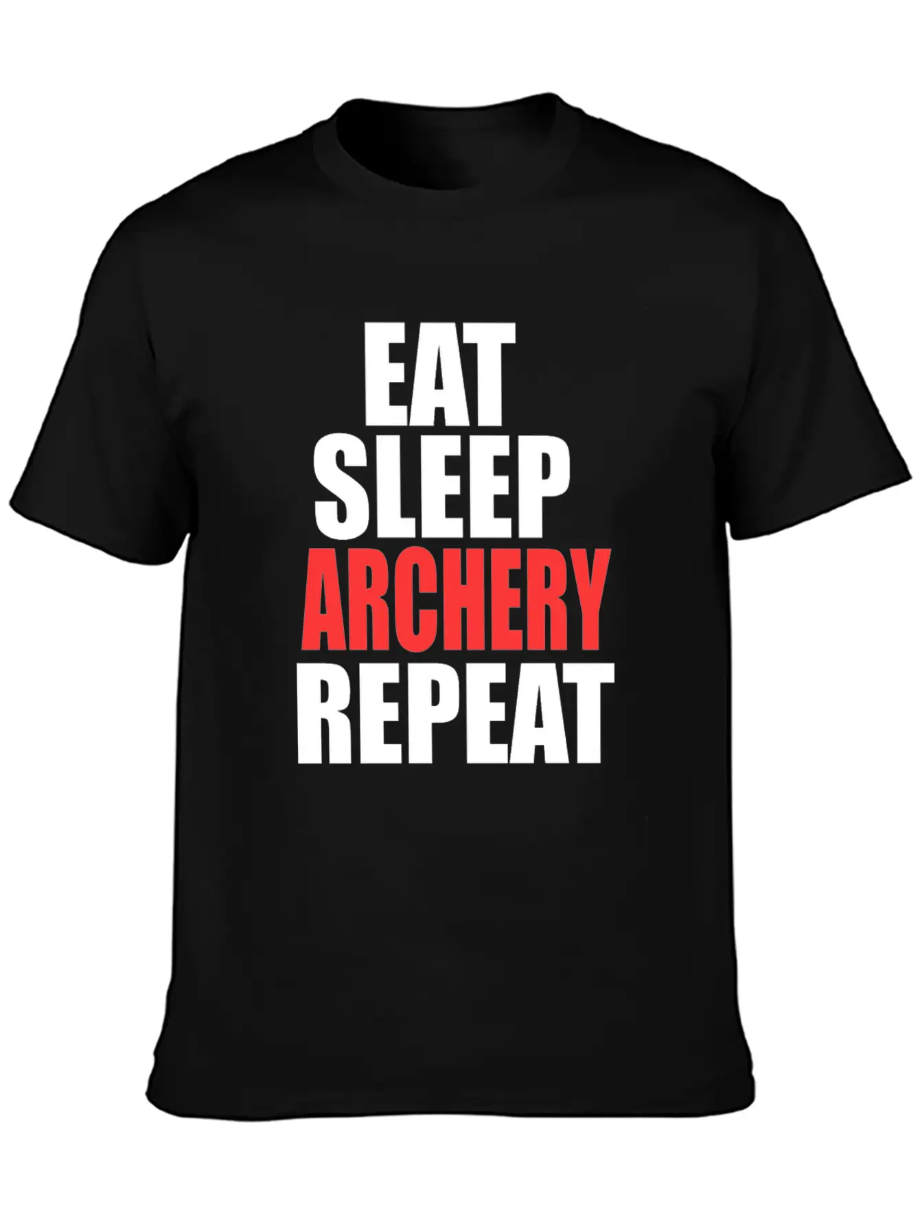 Eat Sleep Archery Repeat Gift Nature Arrow Bow Stylish Everyday T-Shirt – Unisex Basic Cotton Tee