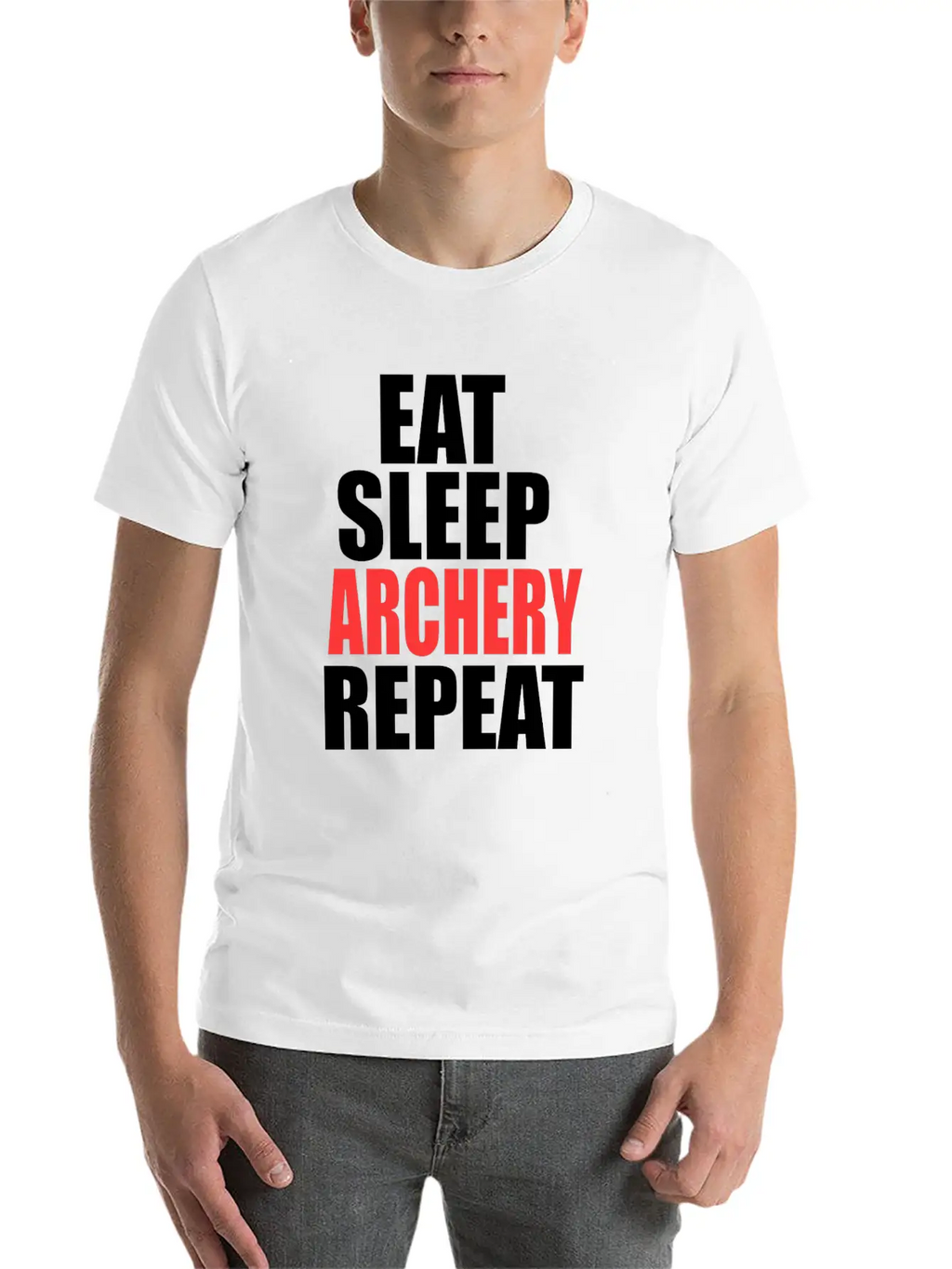 Eat Sleep Archery Repeat Gift Nature Arrow Bow Stylish Everyday T-Shirt – Unisex Basic Cotton Tee