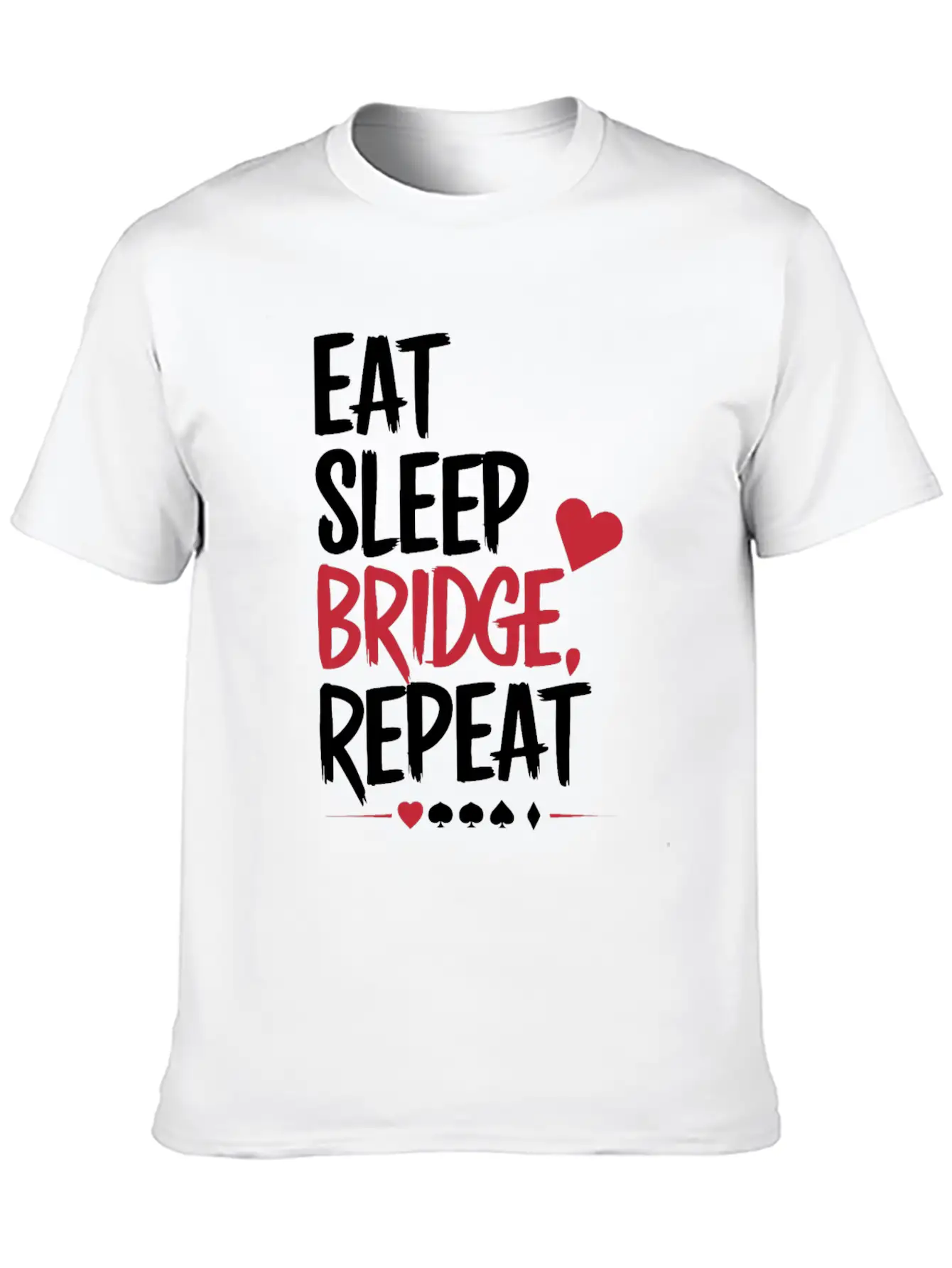 Eat Sleep Bridge Repeat Unisex Short Sleeve Soft Cotton T-Shirt – Casual Everyday Wear