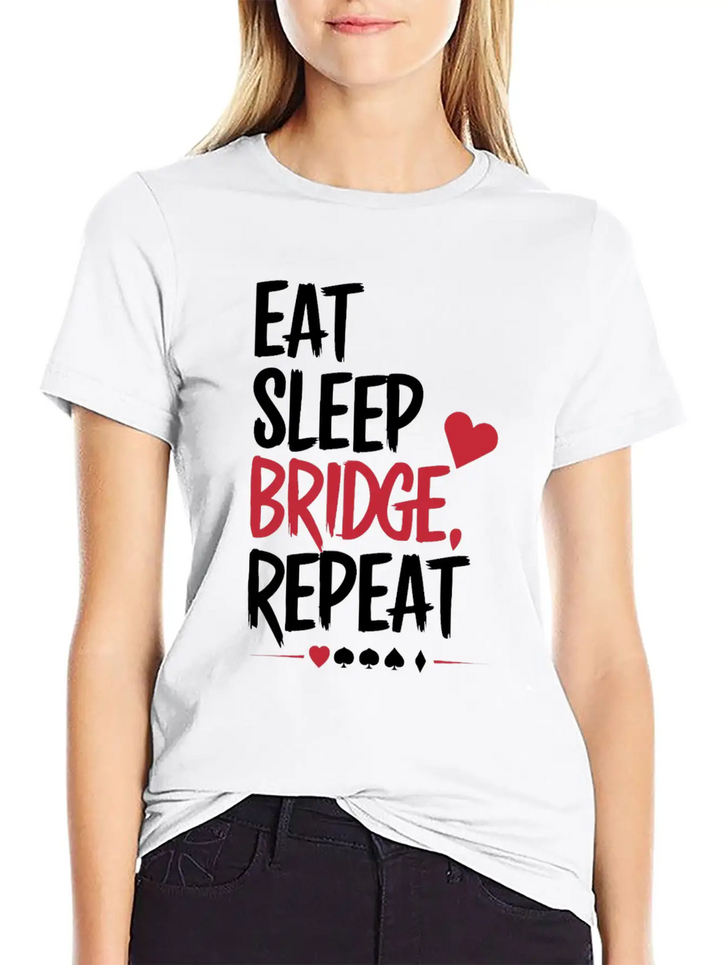 Eat Sleep Bridge Repeat Unisex Short Sleeve Soft Cotton T-Shirt – Casual Everyday Wear