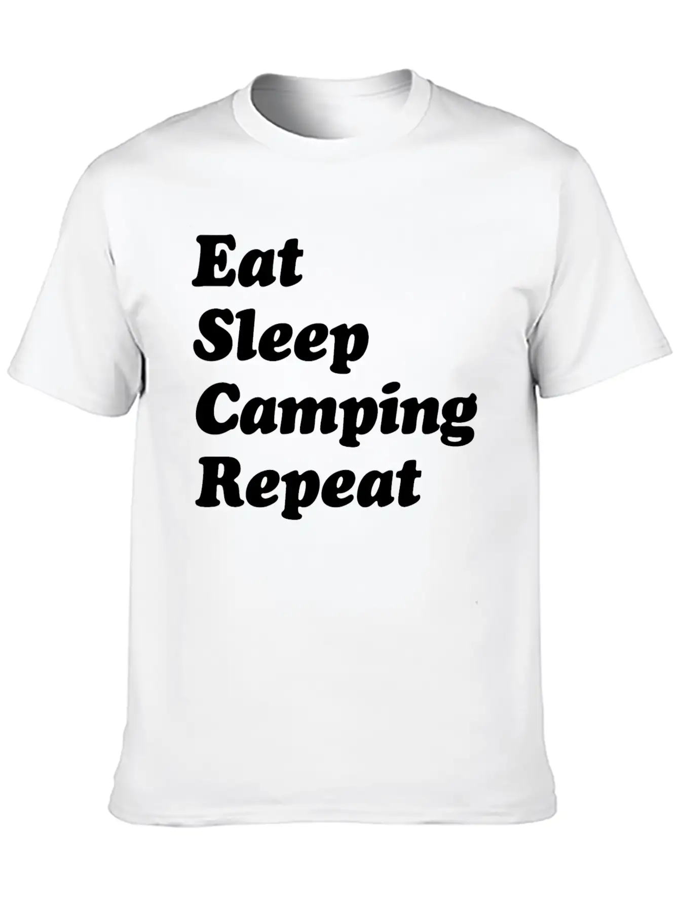 Eat Sleep Camping Repeat W Casual Graphic T-Shirt – Simple And Comfortable Daily Wear