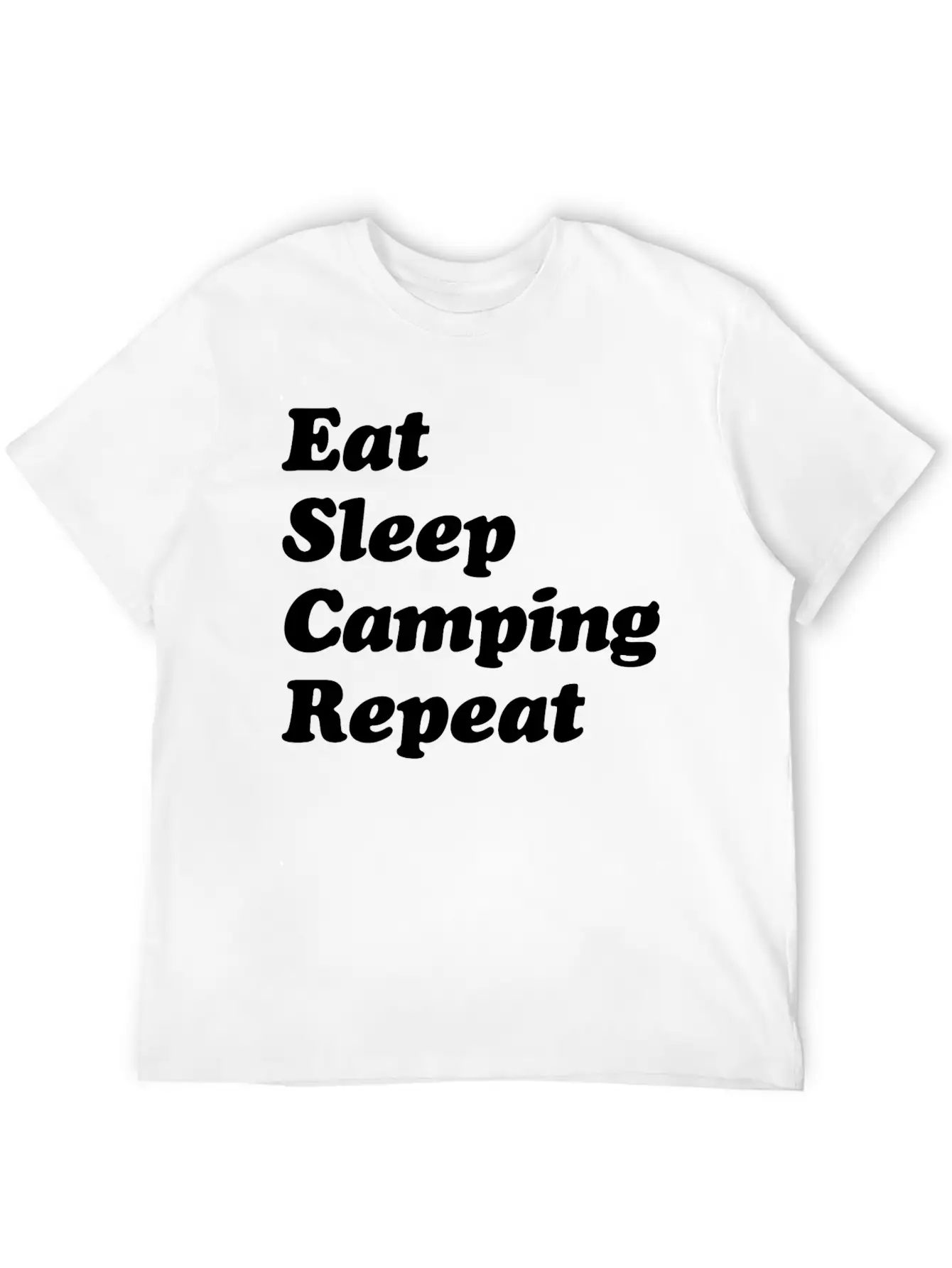 Eat Sleep Camping Repeat W Casual Graphic T-Shirt – Simple And Comfortable Daily Wear