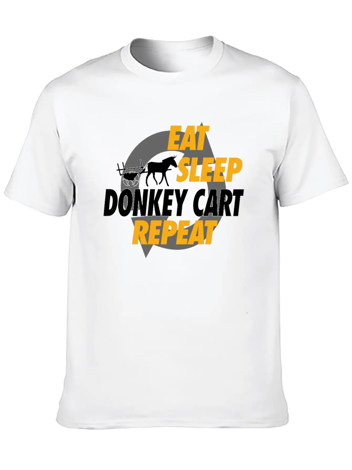 Eat Sleep Donkey Cart Repeat For Donkey Cart Rider Unisex Casual T-Shirt – Clean Design For Daily Comfort
