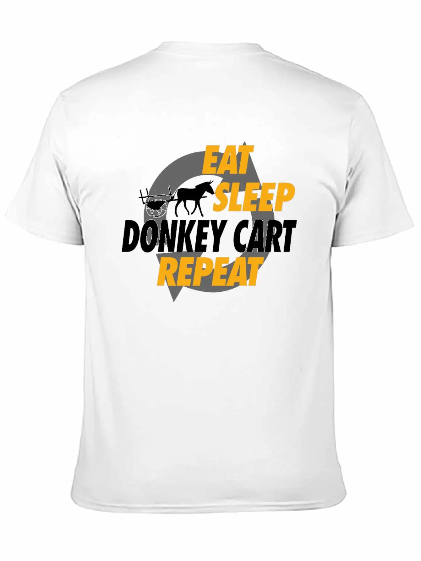 Eat Sleep Donkey Cart Repeat For Donkey Cart Rider Unisex Casual T-Shirt – Clean Design For Daily Comfort