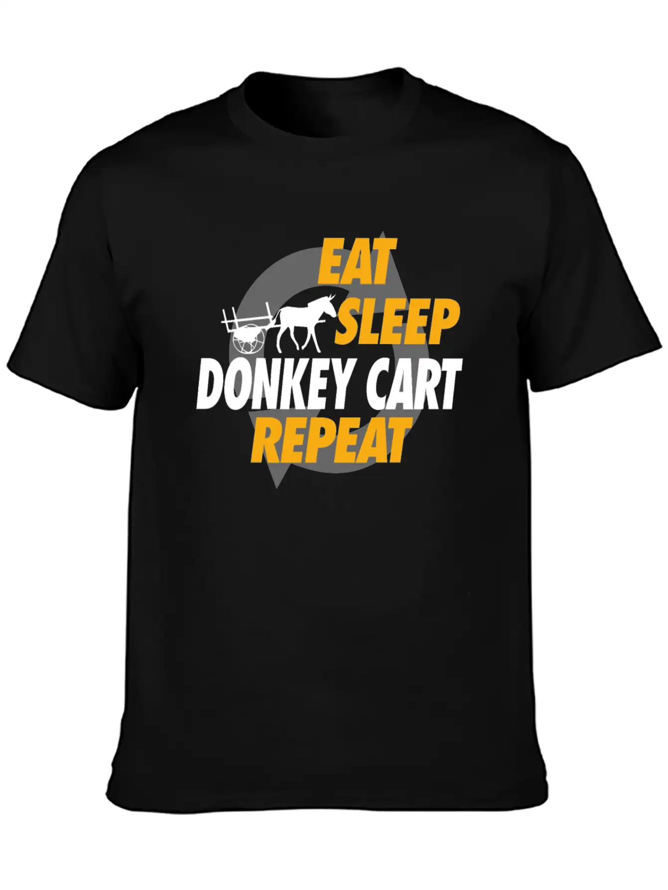 Eat Sleep Donkey Cart Repeat For Donkey Cart Rider Unisex Casual T-Shirt – Clean Design For Daily Comfort