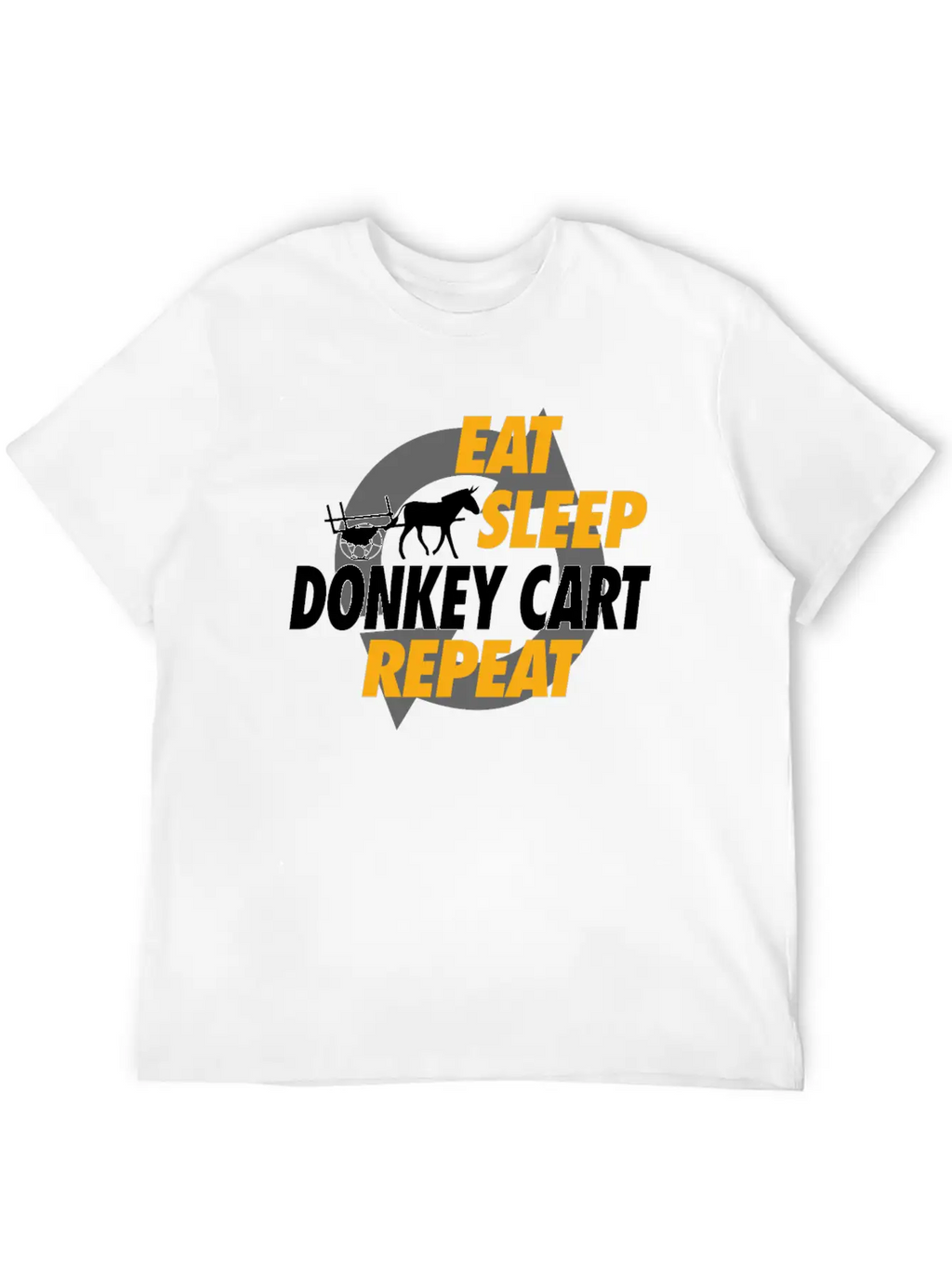Eat Sleep Donkey Cart Repeat For Donkey Cart Rider Unisex Casual T-Shirt – Clean Design For Daily Comfort