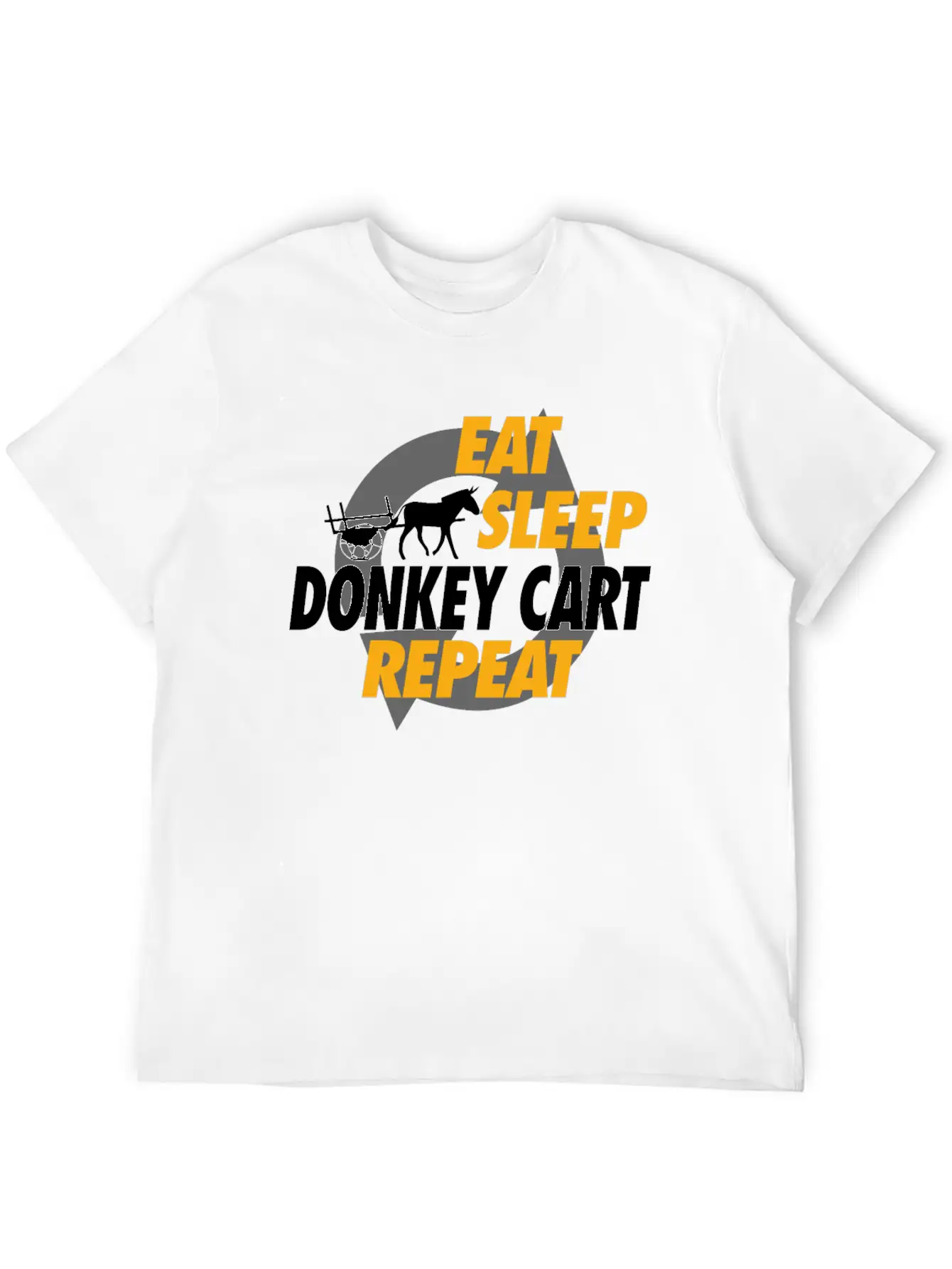 Eat Sleep Donkey Cart Repeat For Donkey Cart Rider Unisex Casual T-Shirt – Clean Design For Daily Comfort