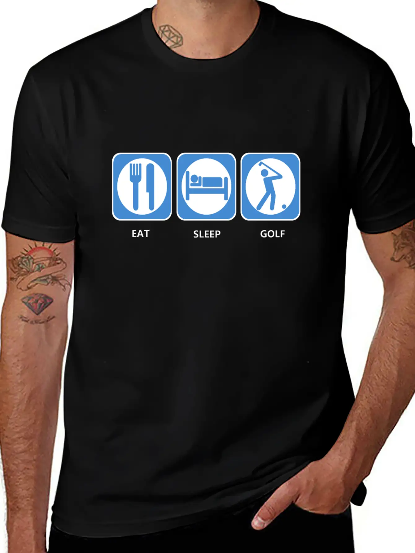 Eat Sleep Golf Casual Graphic T-Shirt – Simple And Comfortable Daily Wear
