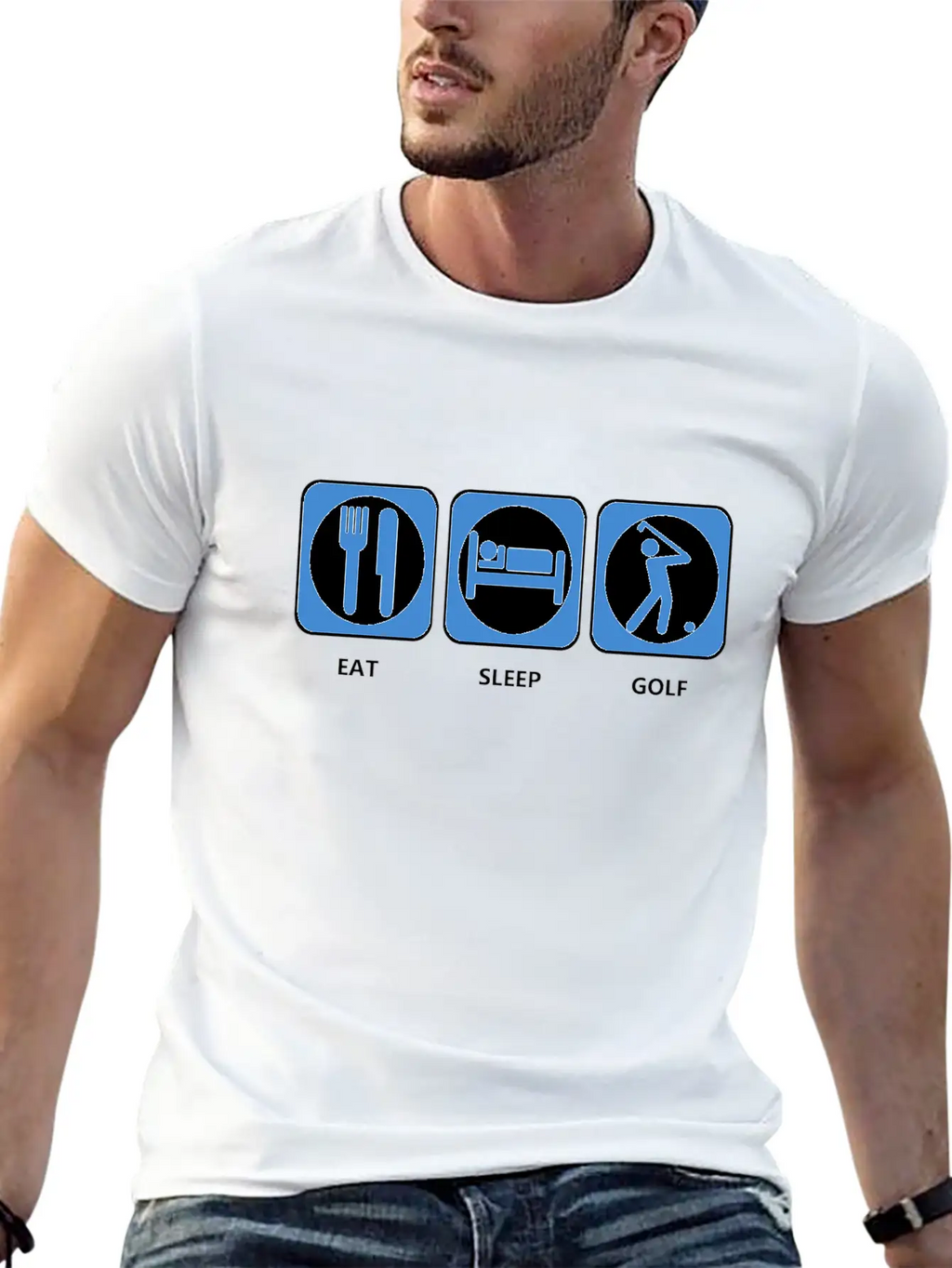 Eat Sleep Golf Casual Graphic T-Shirt – Simple And Comfortable Daily Wear