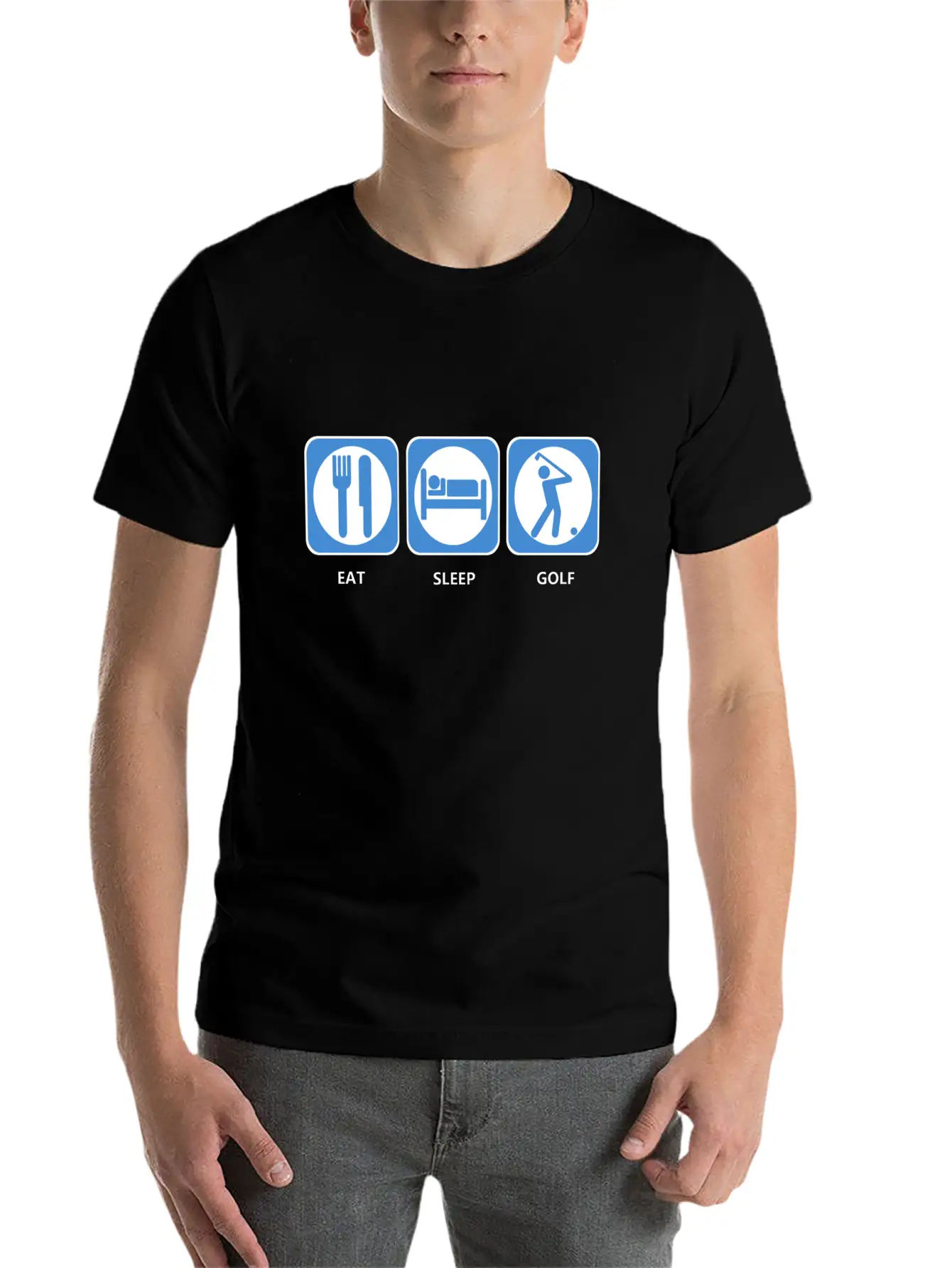Eat Sleep Golf Casual Graphic T-Shirt – Simple And Comfortable Daily Wear