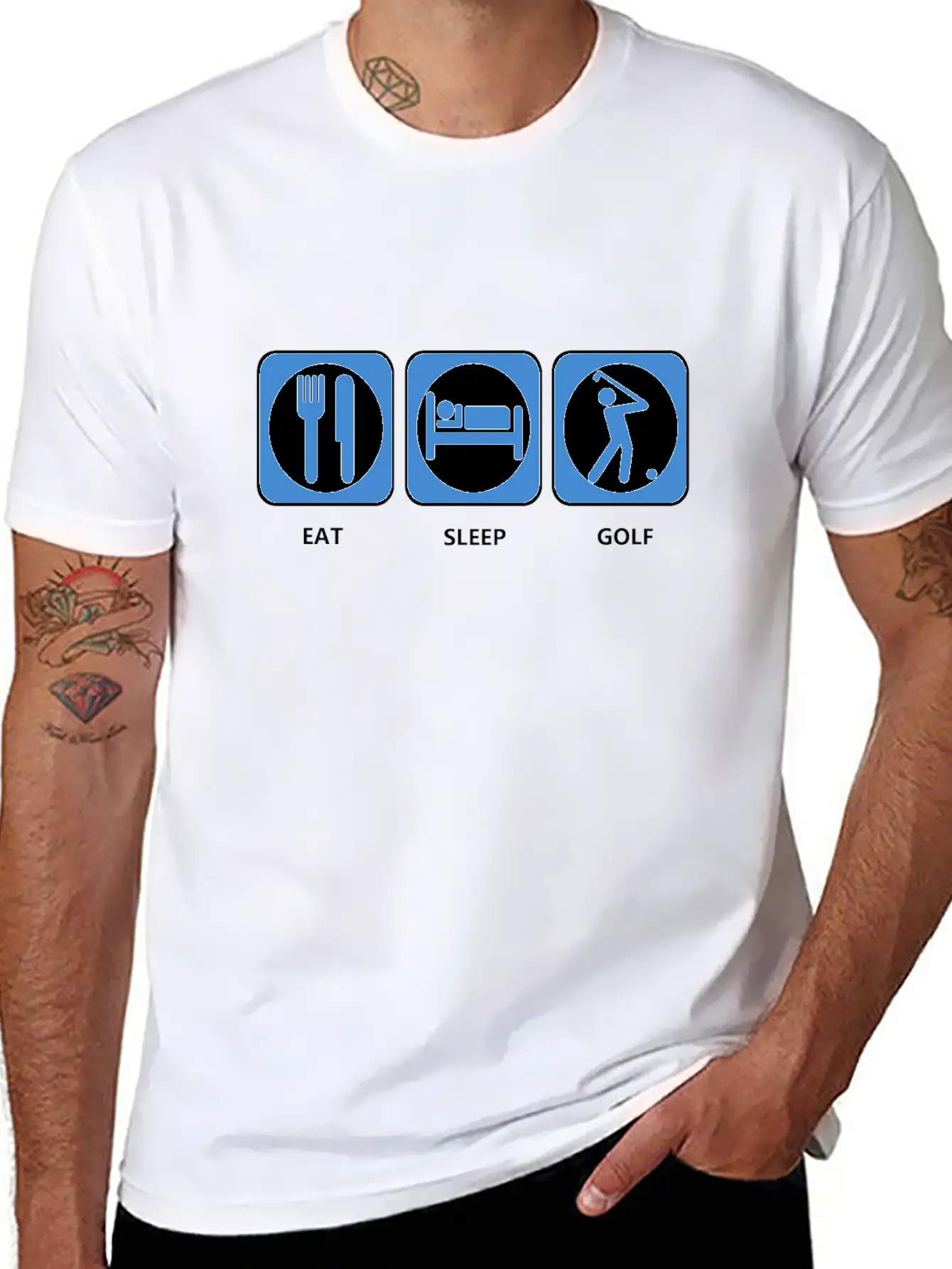 Eat Sleep Golf Casual Graphic T-Shirt – Simple And Comfortable Daily Wear
