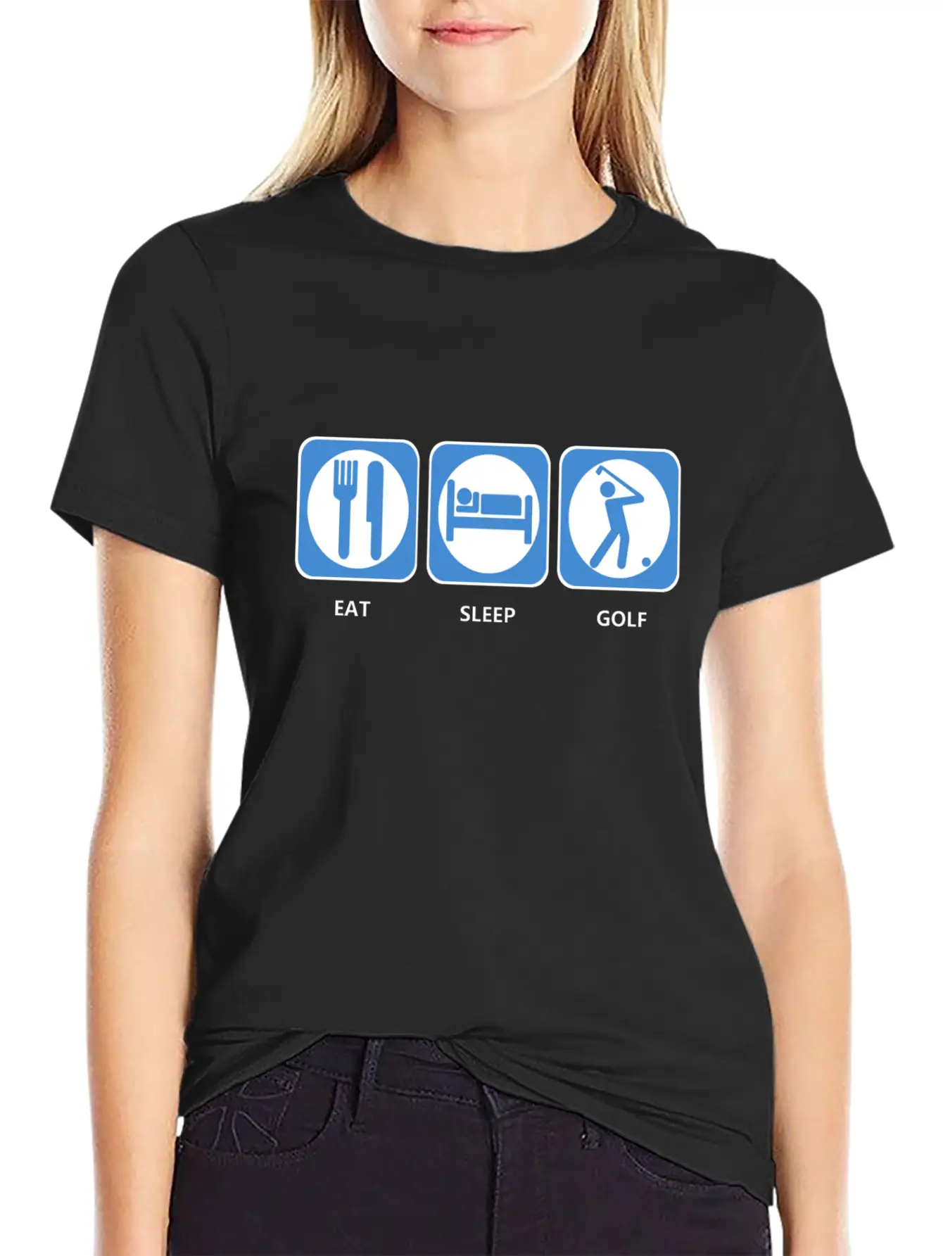 Eat Sleep Golf Casual Graphic T-Shirt – Simple And Comfortable Daily Wear