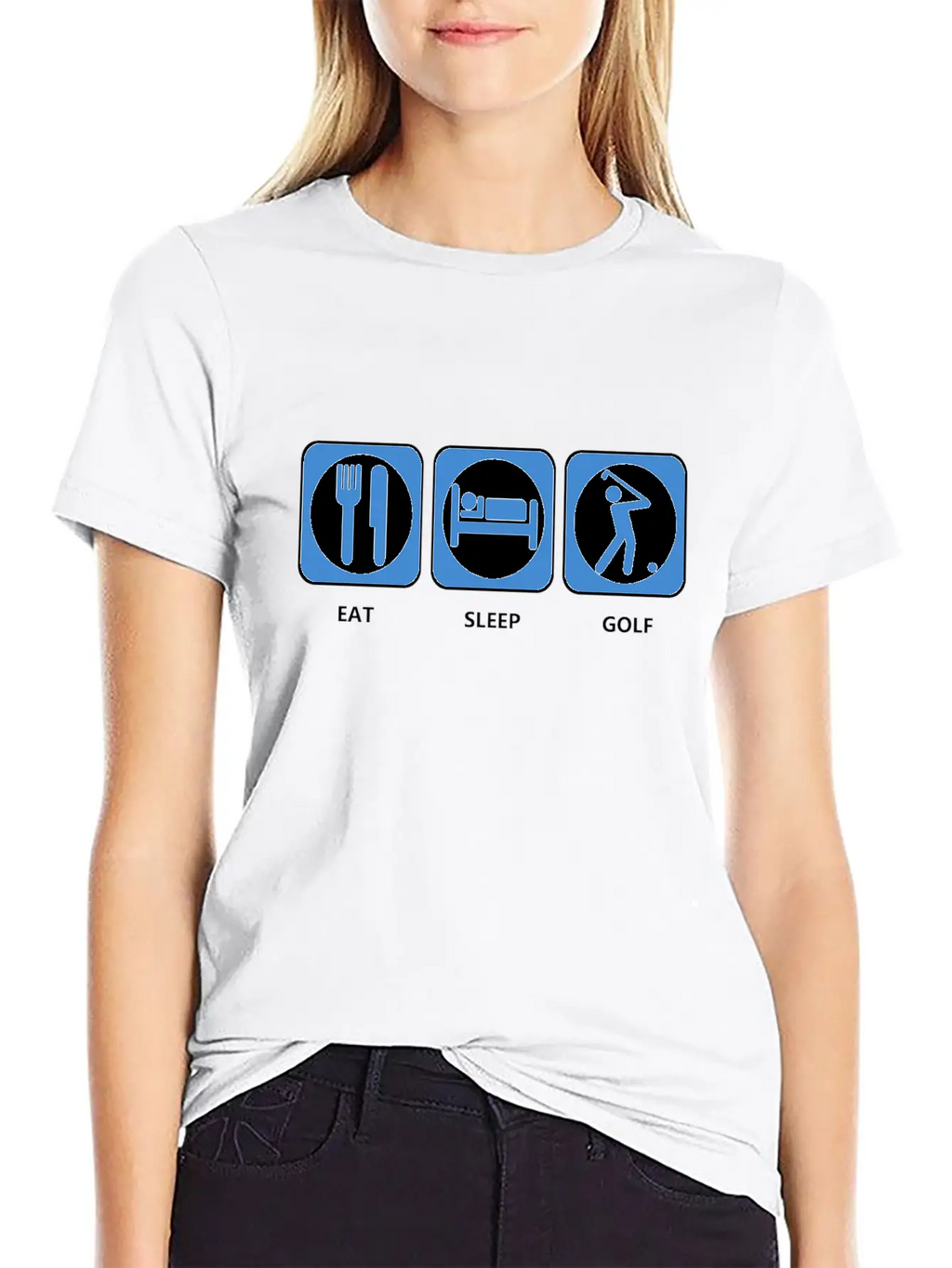 Eat Sleep Golf Casual Graphic T-Shirt – Simple And Comfortable Daily Wear