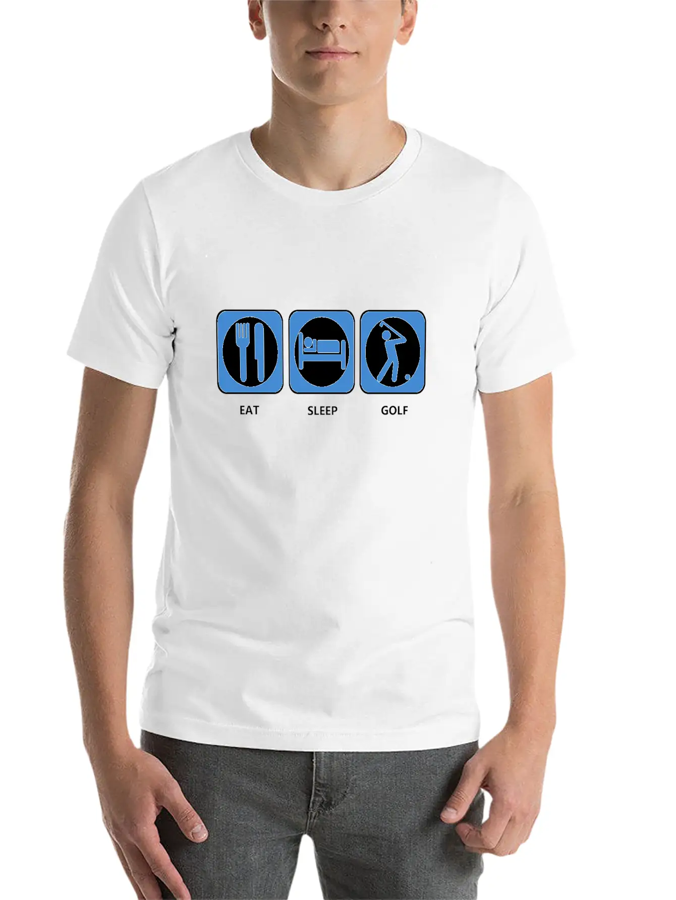 Eat Sleep Golf Casual Graphic T-Shirt – Simple And Comfortable Daily Wear