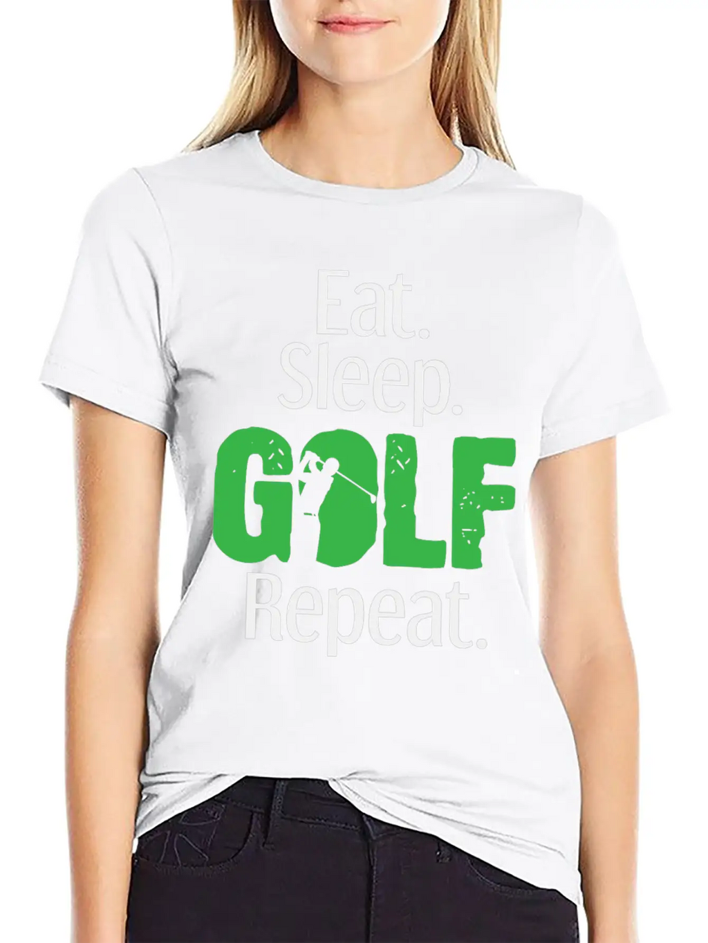 Eat Sleep Golf Golfing Golfer Club Caddy Golfers Essential Cotton Tee For Daily Outfits – Unisex Style