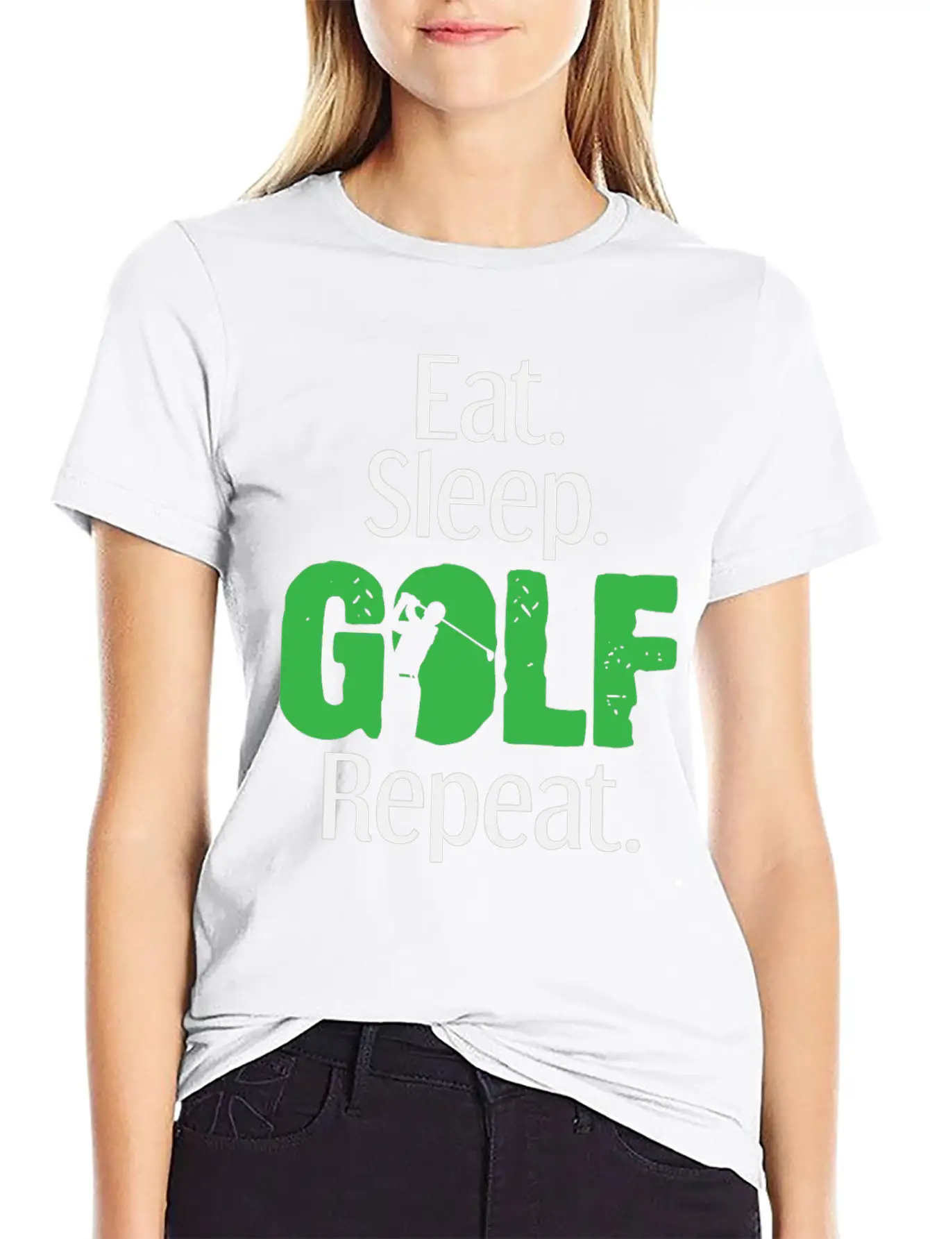 Eat Sleep Golf Golfing Golfer Club Caddy Golfers Essential Cotton Tee For Daily Outfits – Unisex Style