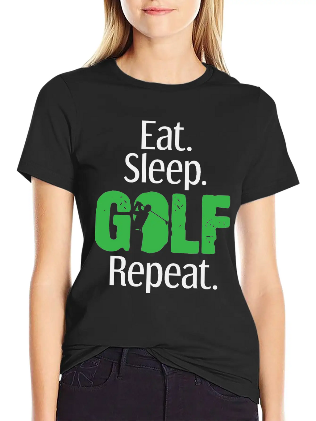 Eat Sleep Golf Golfing Golfer Club Caddy Golfers Essential Cotton Tee For Daily Outfits – Unisex Style