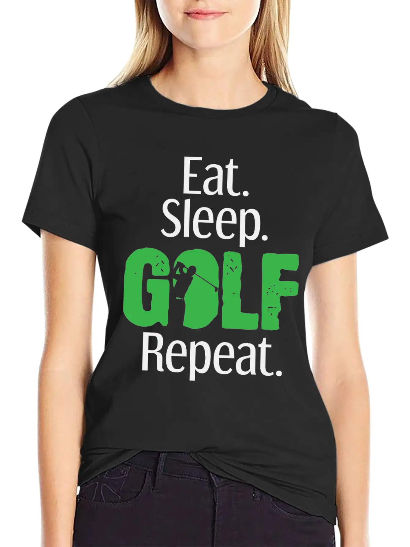 Eat Sleep Golf Golfing Golfer Club Caddy Golfers Essential Cotton Tee For Daily Outfits – Unisex Style