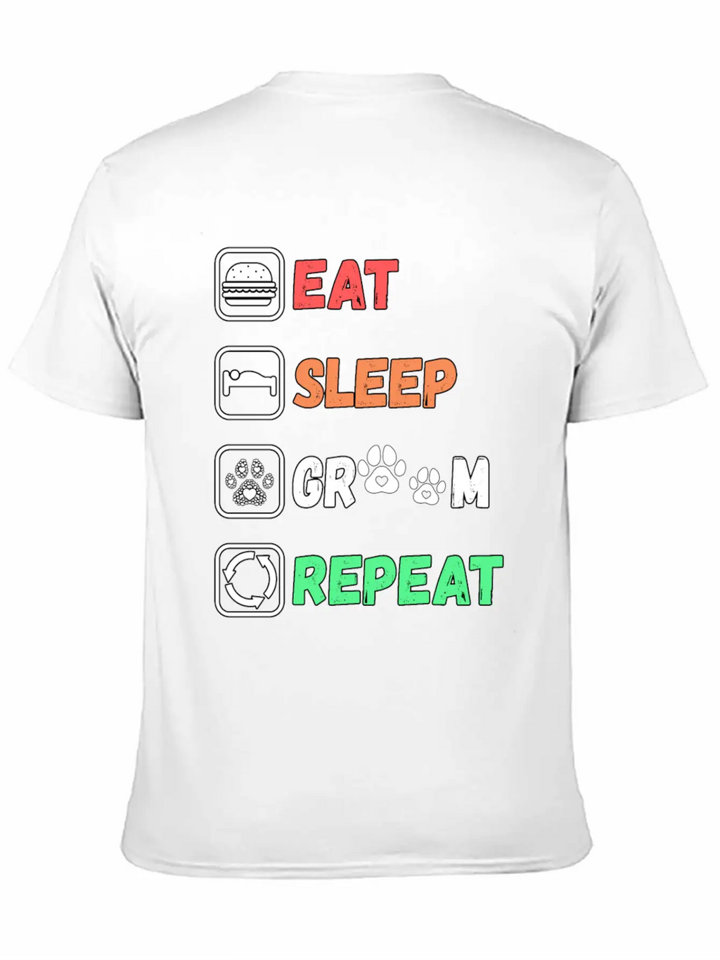 Eat Sleep Groom Repeat Unisex Casual T-Shirt – Clean Design For Daily Comfort