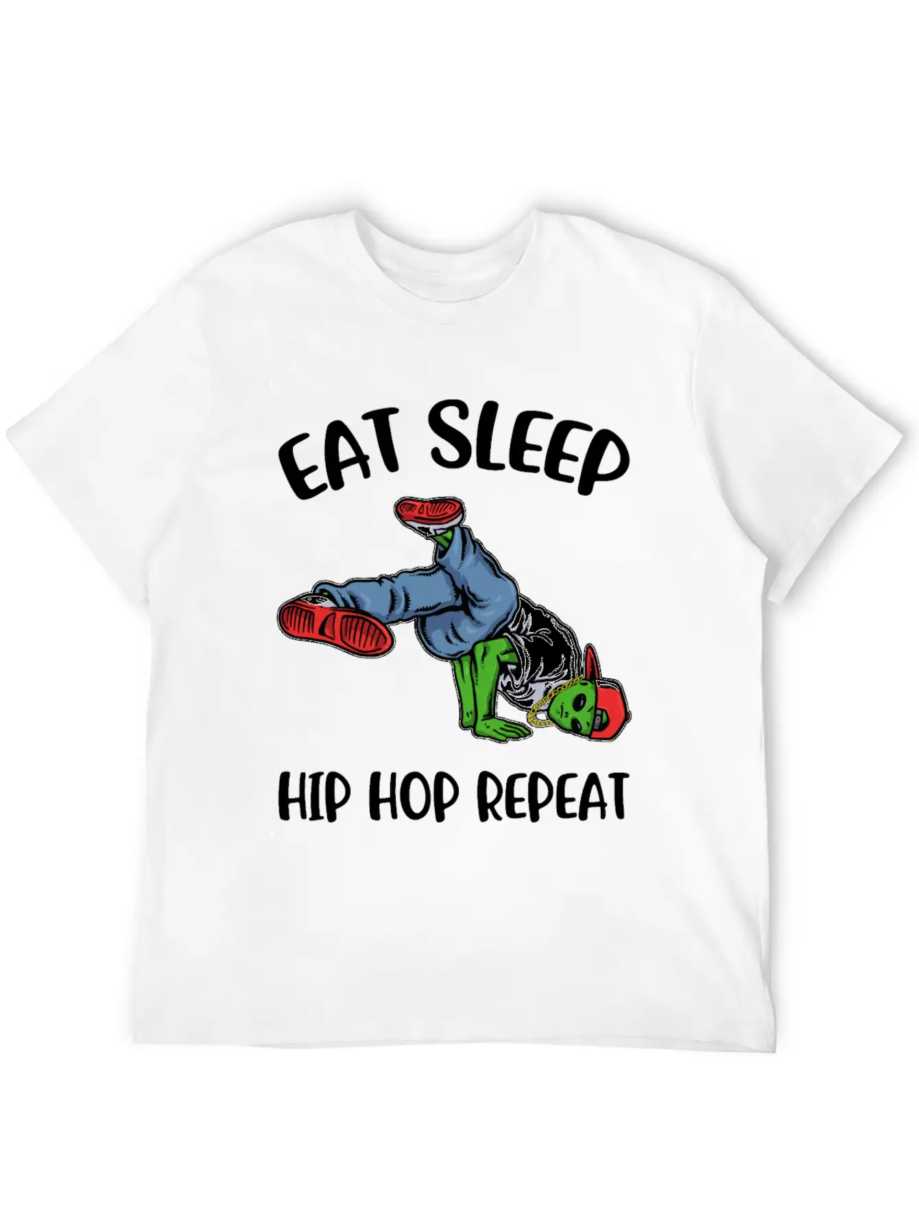 Eat Sleep Hip Hop Funny Hip Hop Gift Essential Cotton Tee For Daily Outfits – Unisex Style