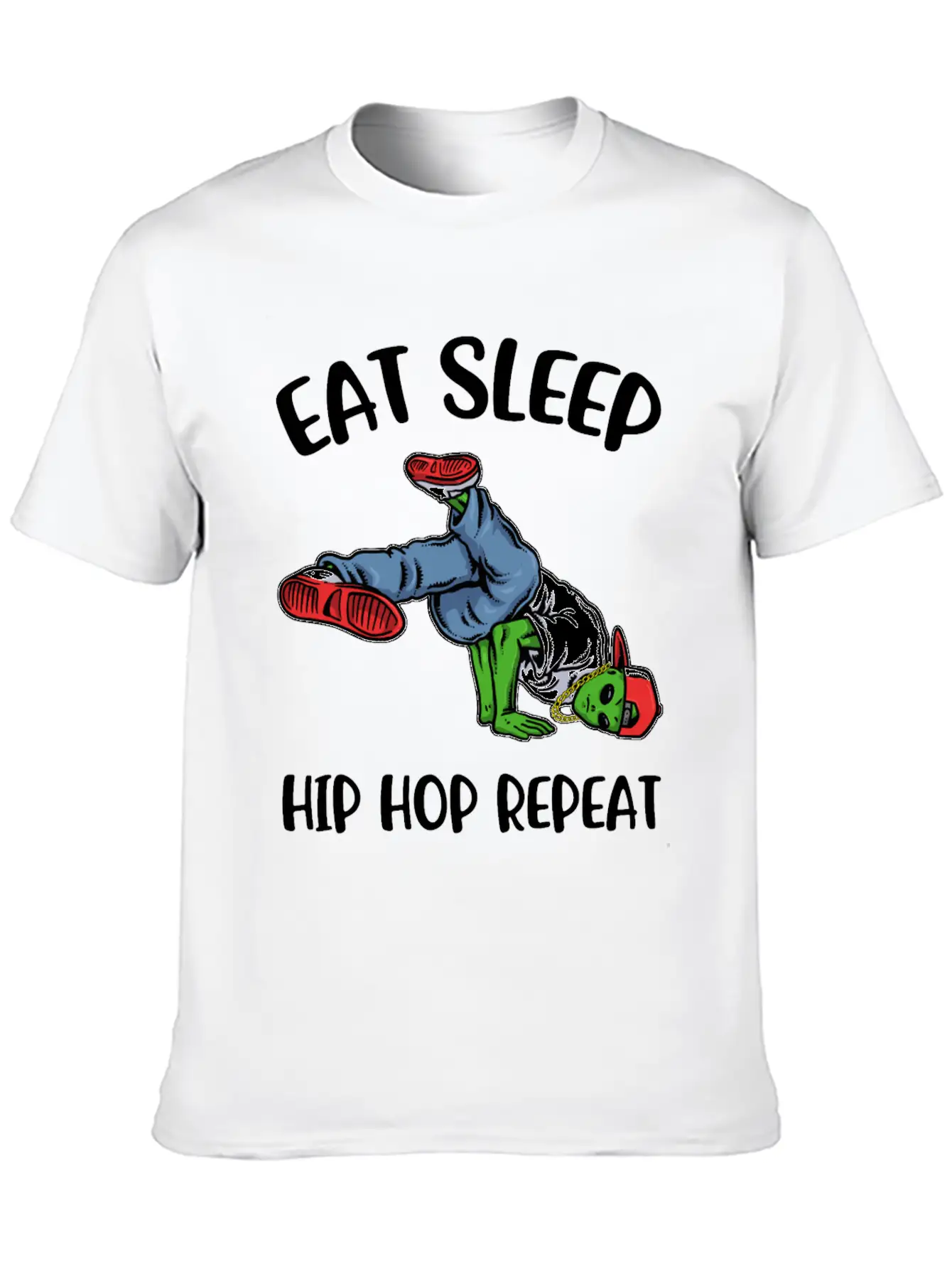 Eat Sleep Hip Hop Funny Hip Hop Gift Essential Cotton Tee For Daily Outfits – Unisex Style