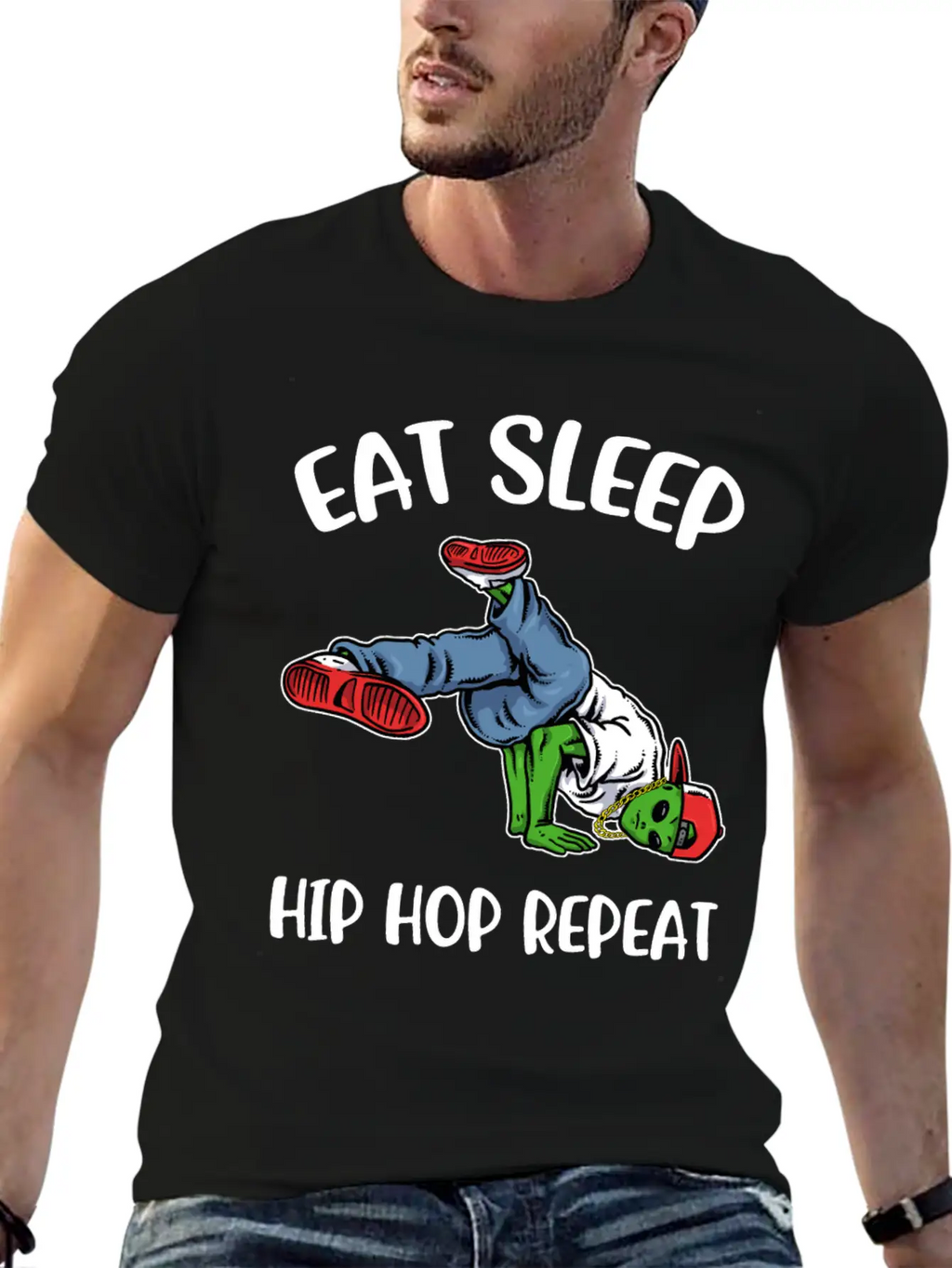 Eat Sleep Hip Hop Funny Hip Hop Gift Essential Cotton Tee For Daily Outfits – Unisex Style