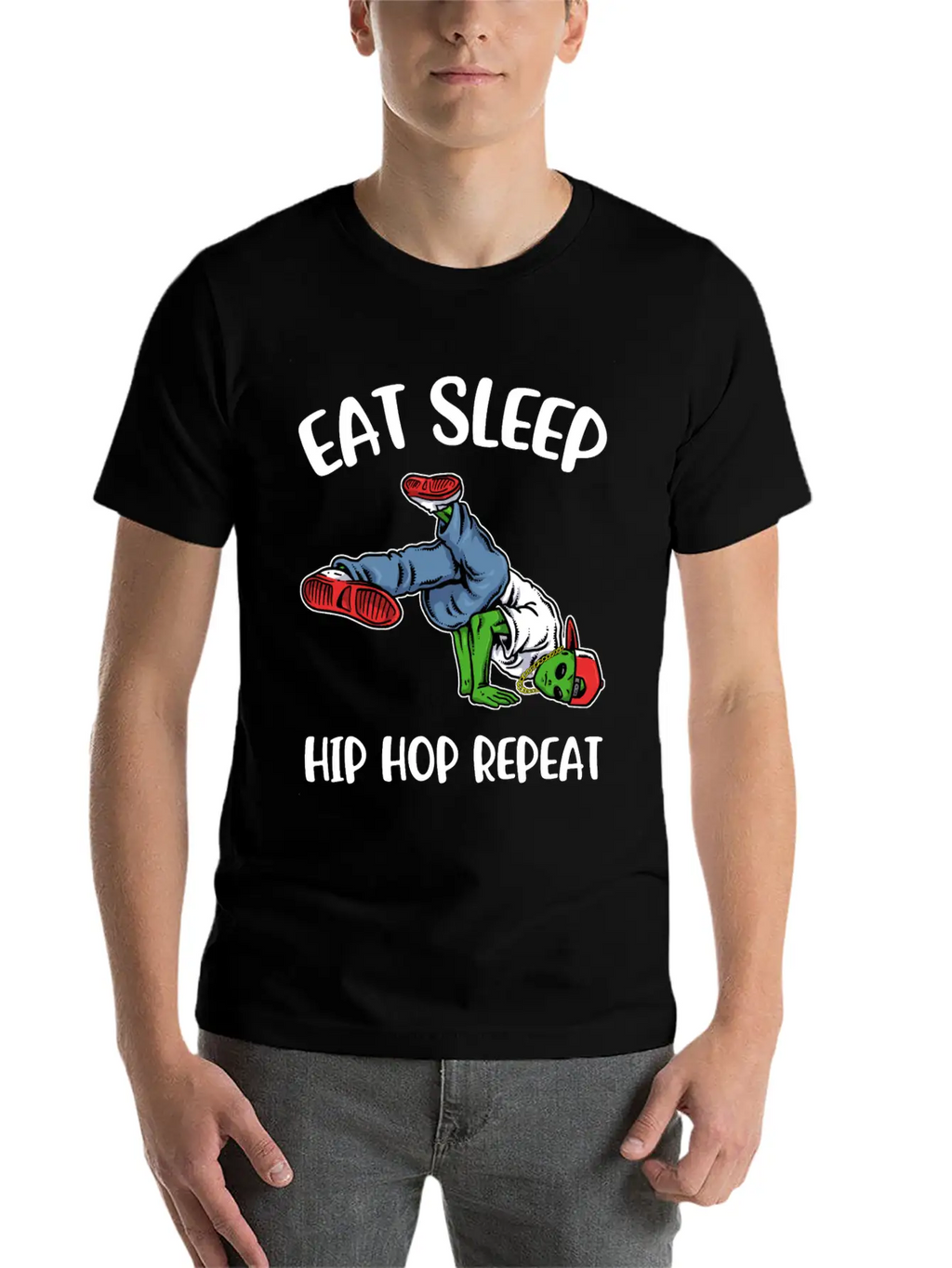 Eat Sleep Hip Hop Funny Hip Hop Gift Essential Cotton Tee For Daily Outfits – Unisex Style