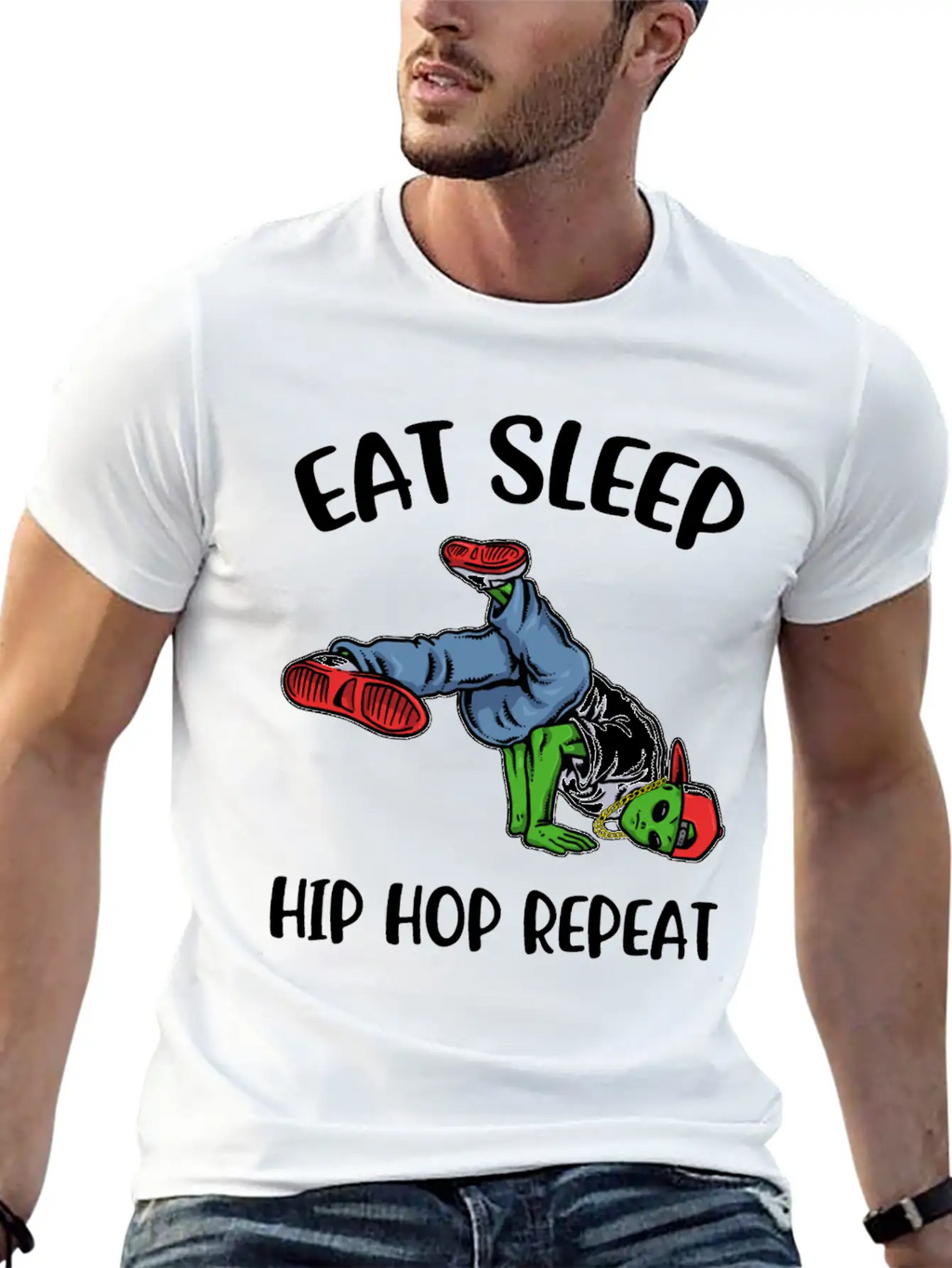 Eat Sleep Hip Hop Funny Hip Hop Gift Essential Cotton Tee For Daily Outfits – Unisex Style