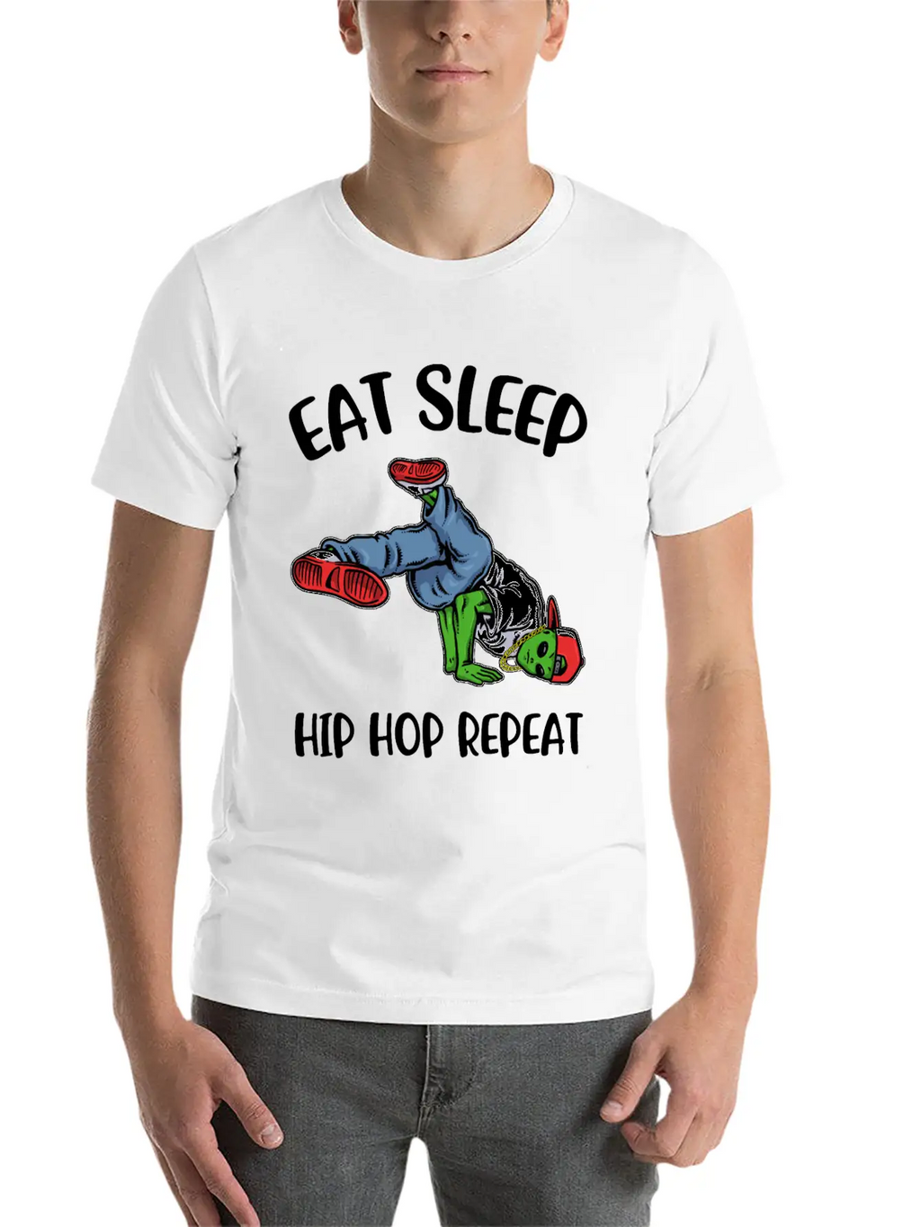 Eat Sleep Hip Hop Funny Hip Hop Gift Essential Cotton Tee For Daily Outfits – Unisex Style
