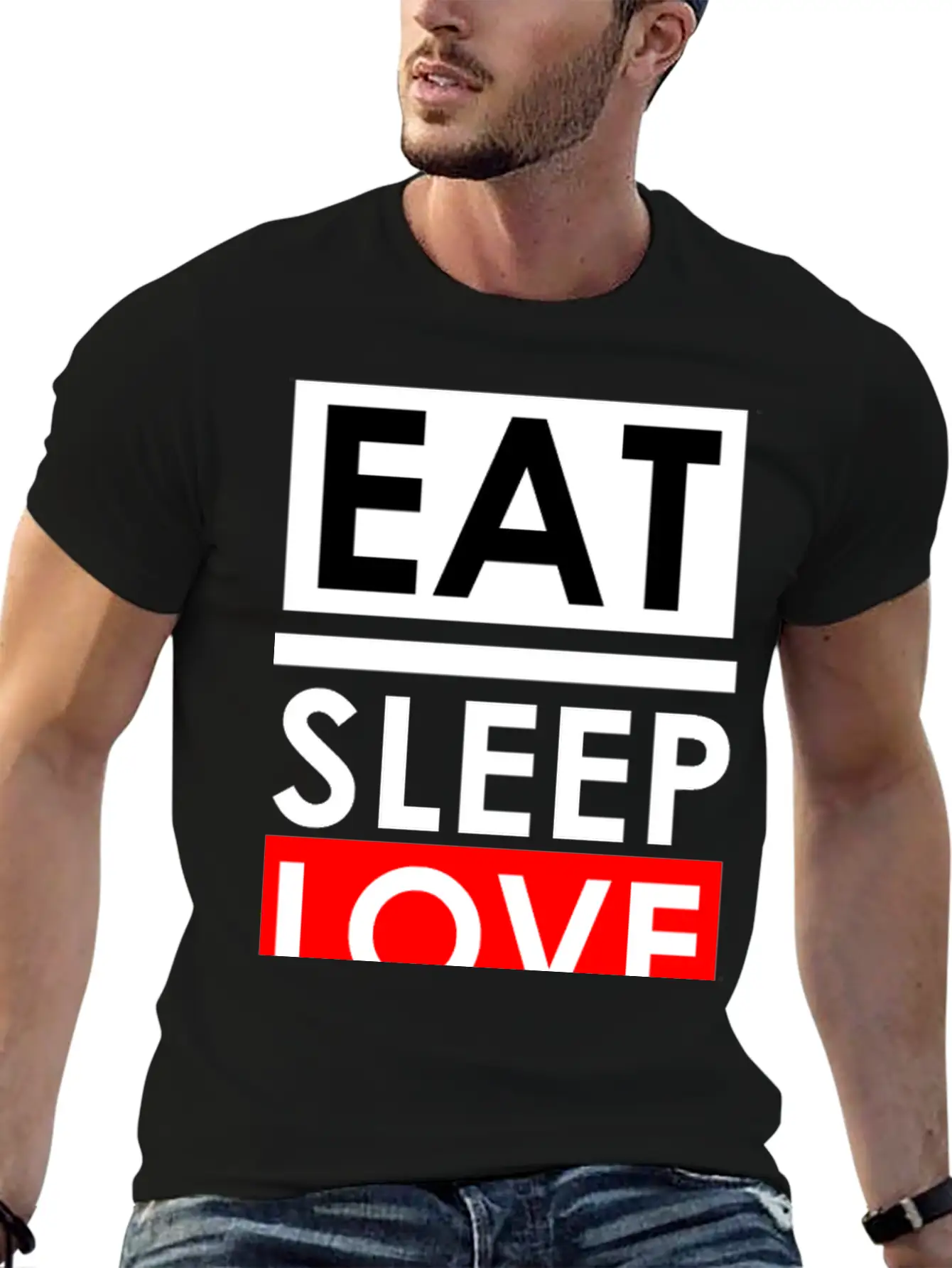 Eat Sleep Repeat Breathable Soft Cotton T-Shirt – Timeless Casual Look