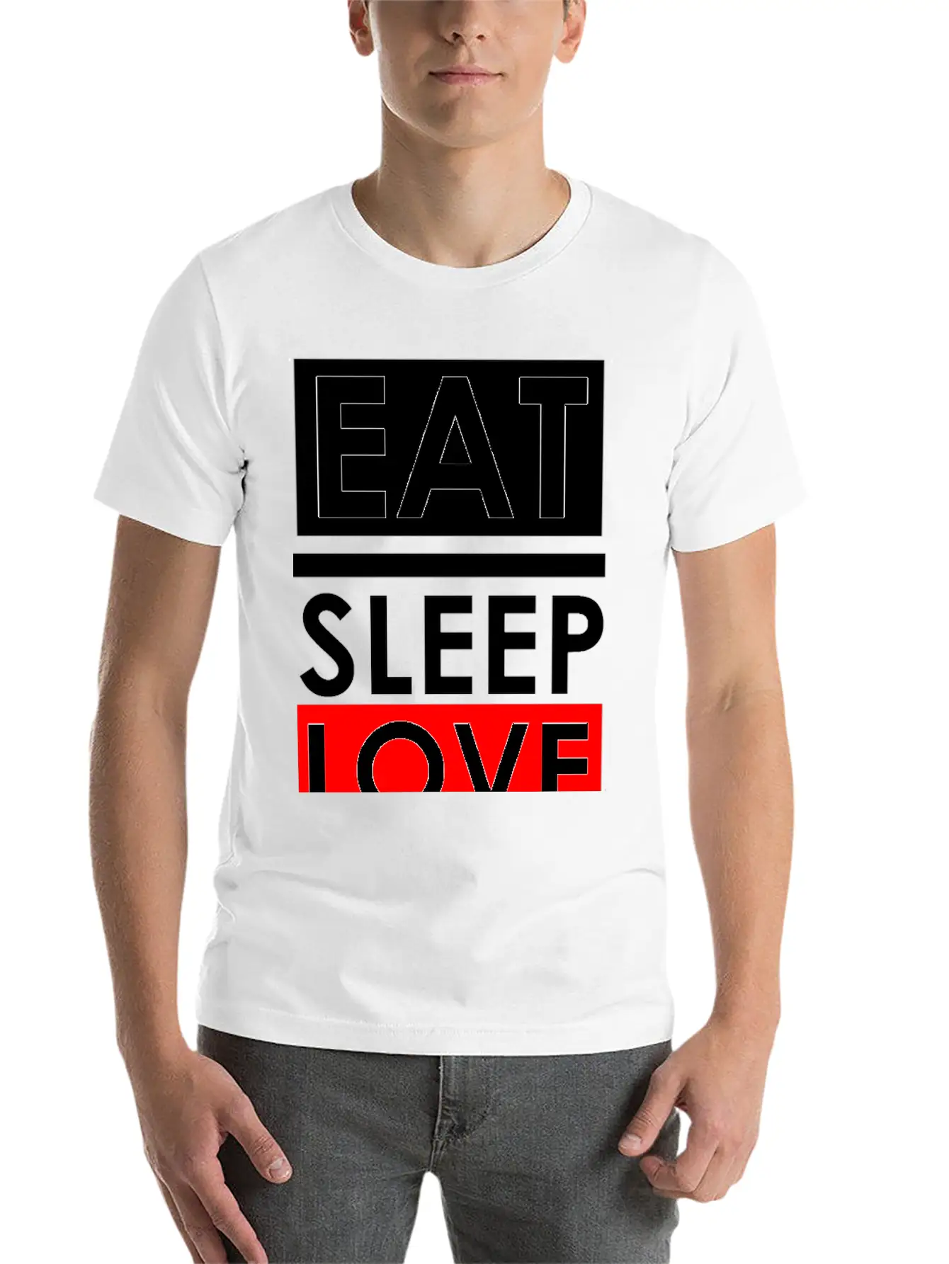 Eat Sleep Repeat Breathable Soft Cotton T-Shirt – Timeless Casual Look