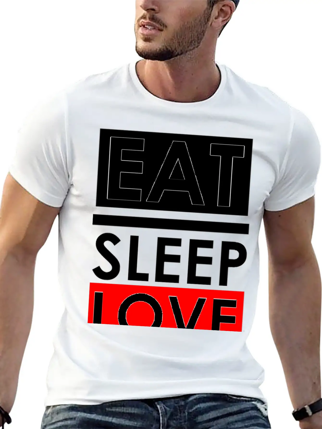Eat Sleep Repeat Breathable Soft Cotton T-Shirt – Timeless Casual Look