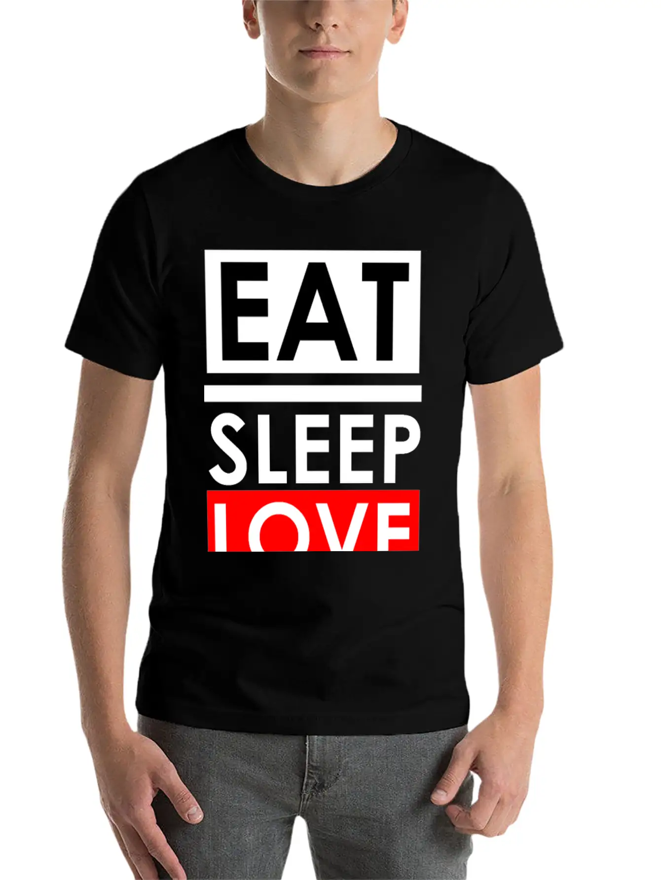 Eat Sleep Repeat Breathable Soft Cotton T-Shirt – Timeless Casual Look