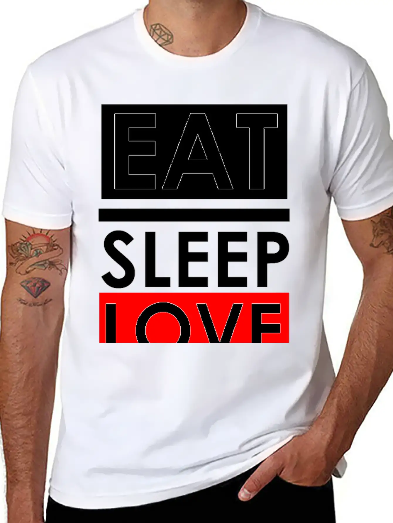 Eat Sleep Repeat Breathable Soft Cotton T-Shirt – Timeless Casual Look