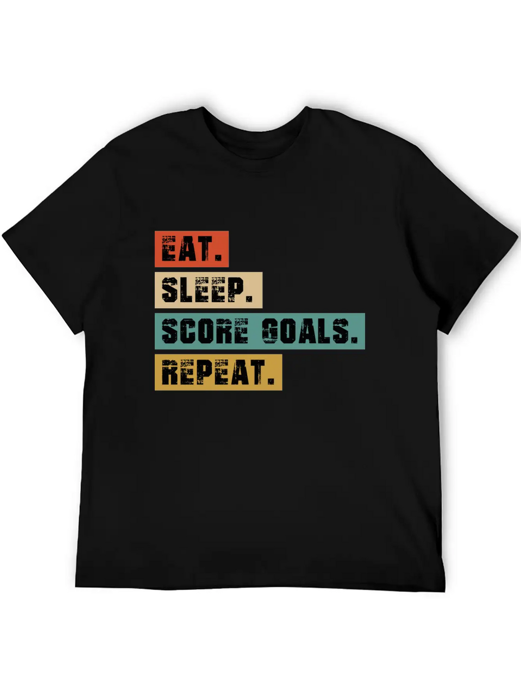 Eat, Sleep, Score Goals Casual Graphic T-Shirt – Simple And Comfortable Daily Wear