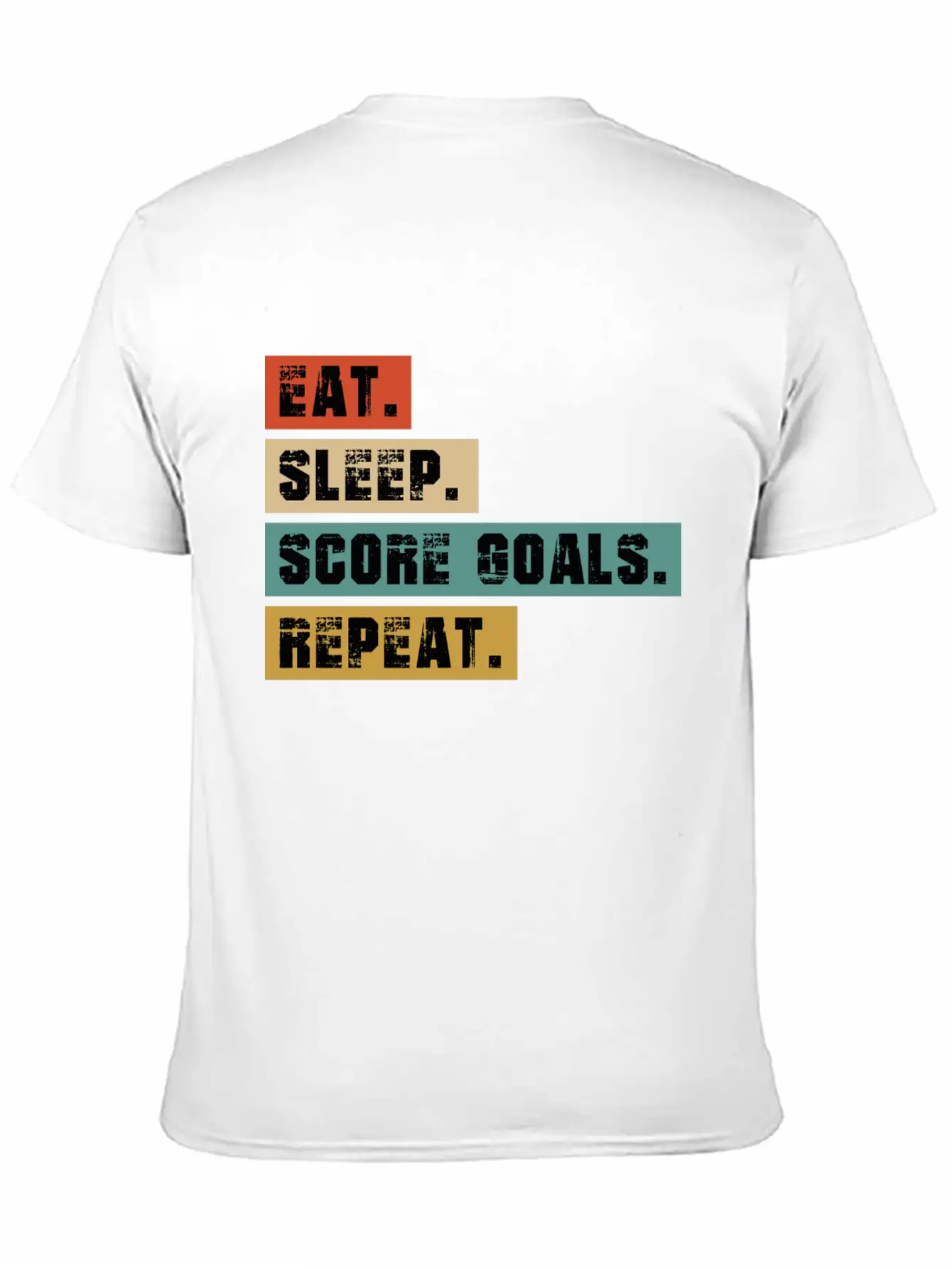 Eat, Sleep, Score Goals Casual Graphic T-Shirt – Simple And Comfortable Daily Wear