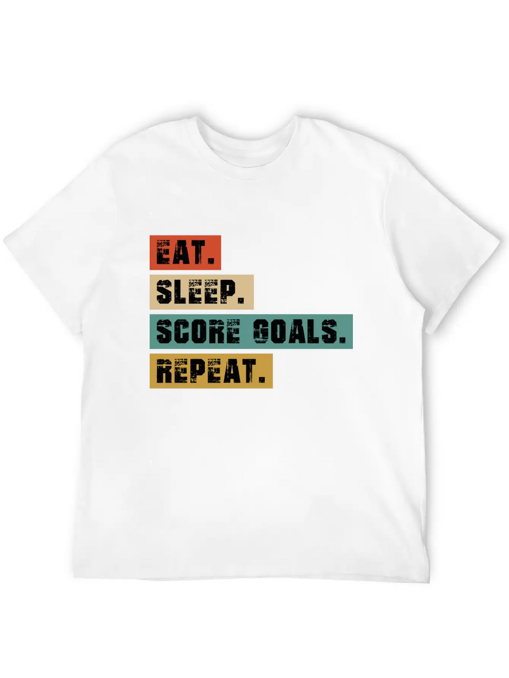 Eat, Sleep, Score Goals Casual Graphic T-Shirt – Simple And Comfortable Daily Wear