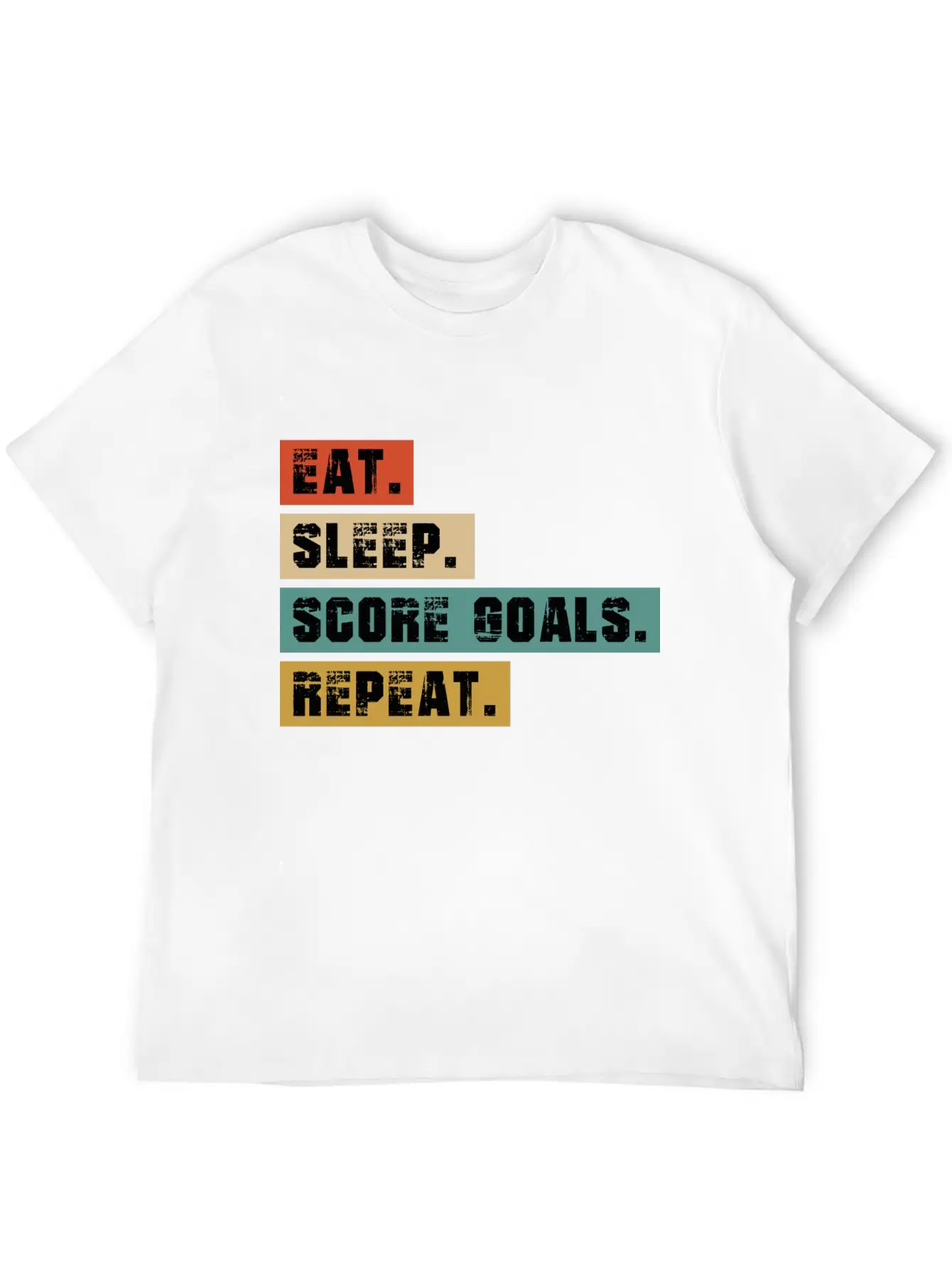 Eat, Sleep, Score Goals Casual Graphic T-Shirt – Simple And Comfortable Daily Wear
