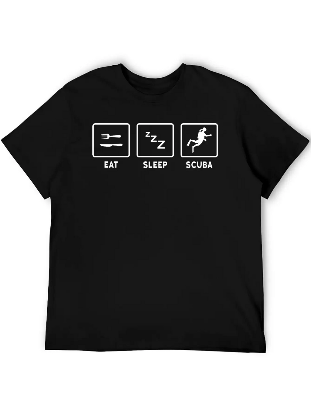 Eat Sleep Scuba Unisex Short Sleeve Soft Cotton T-Shirt – Casual Everyday Wear
