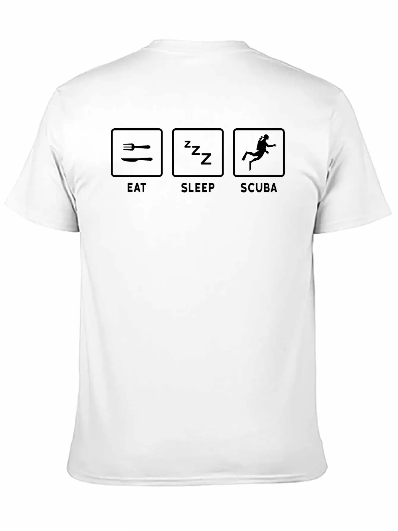 Eat Sleep Scuba Unisex Short Sleeve Soft Cotton T-Shirt – Casual Everyday Wear