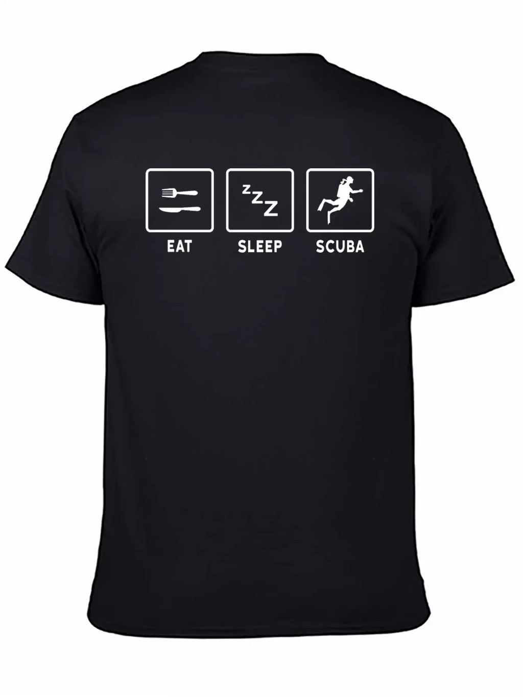 Eat Sleep Scuba Unisex Short Sleeve Soft Cotton T-Shirt – Casual Everyday Wear