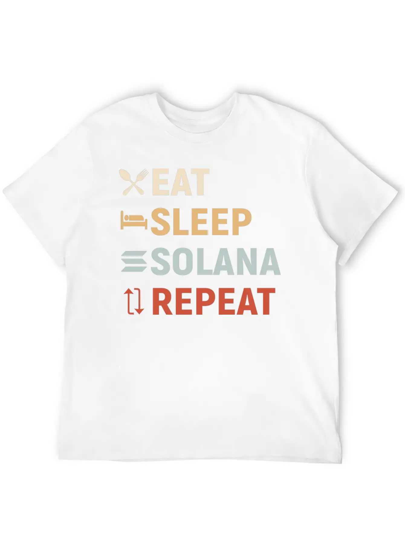 Eat Sleep SOLANA Repeat - Crypto SOL Unisex Casual T-Shirt – Clean Design For Daily Comfort