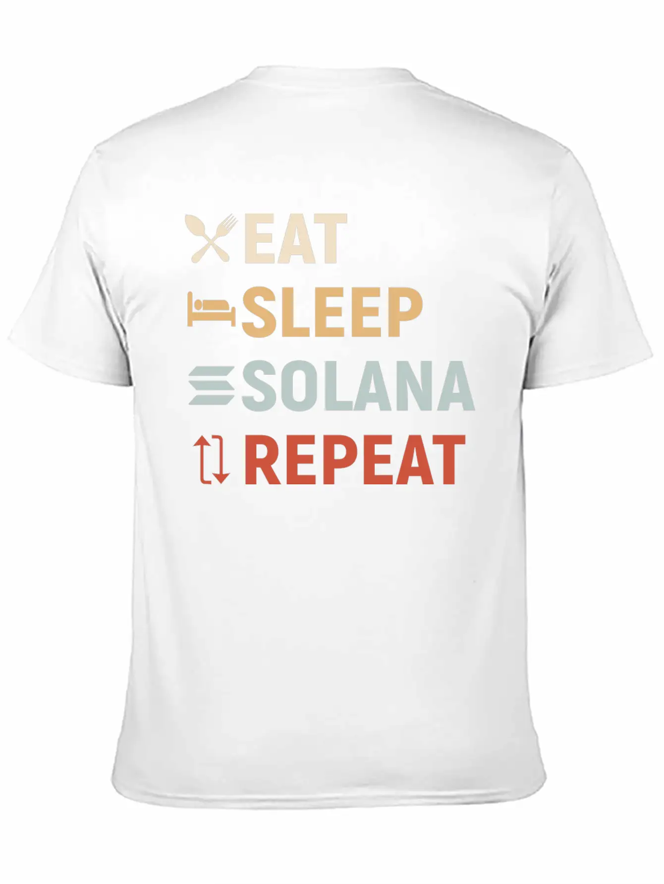 Eat Sleep SOLANA Repeat - Crypto SOL Unisex Casual T-Shirt – Clean Design For Daily Comfort