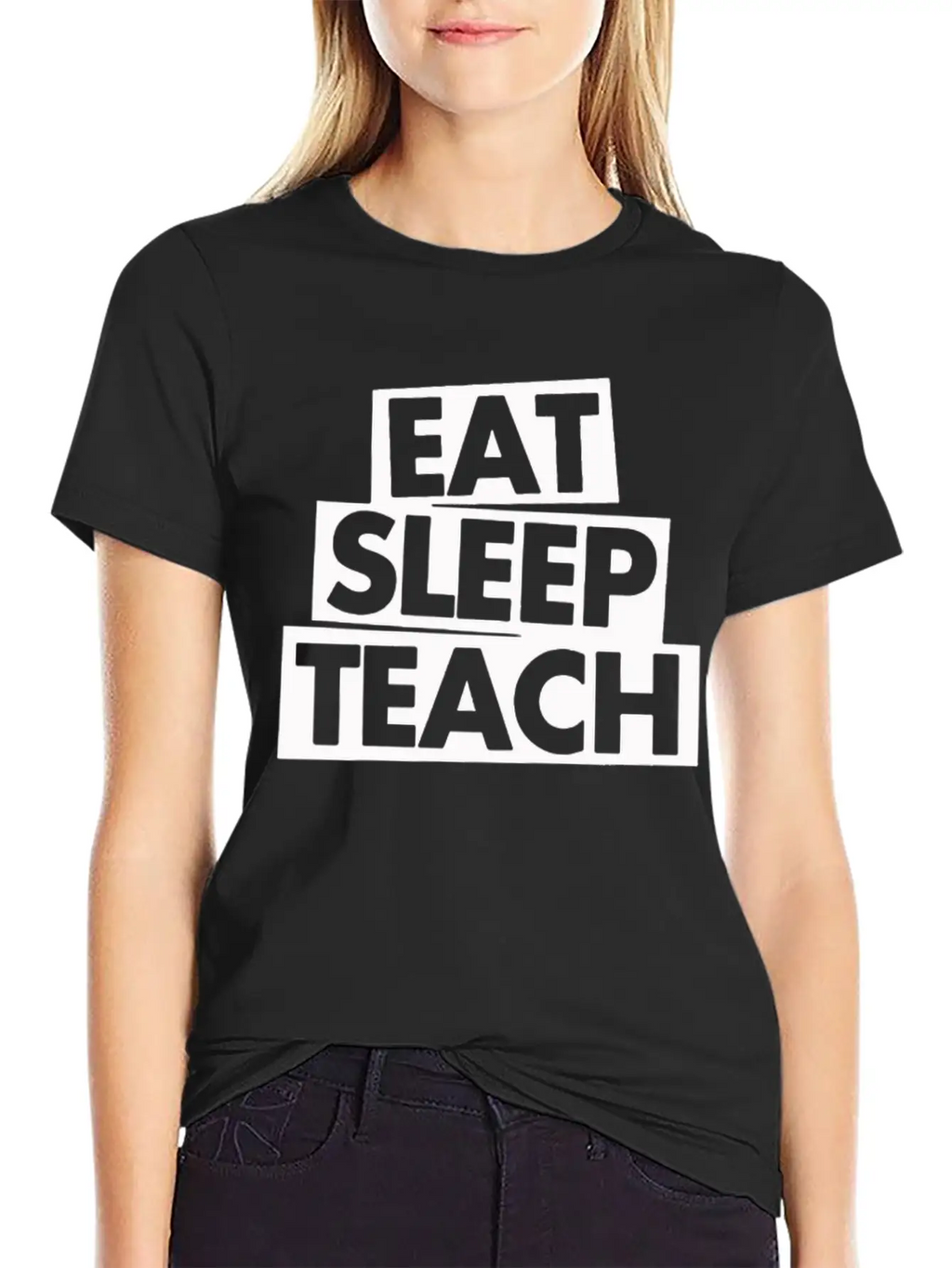 Eat Sleep Teach Unisex Casual T-Shirt – Clean Design For Daily Comfort
