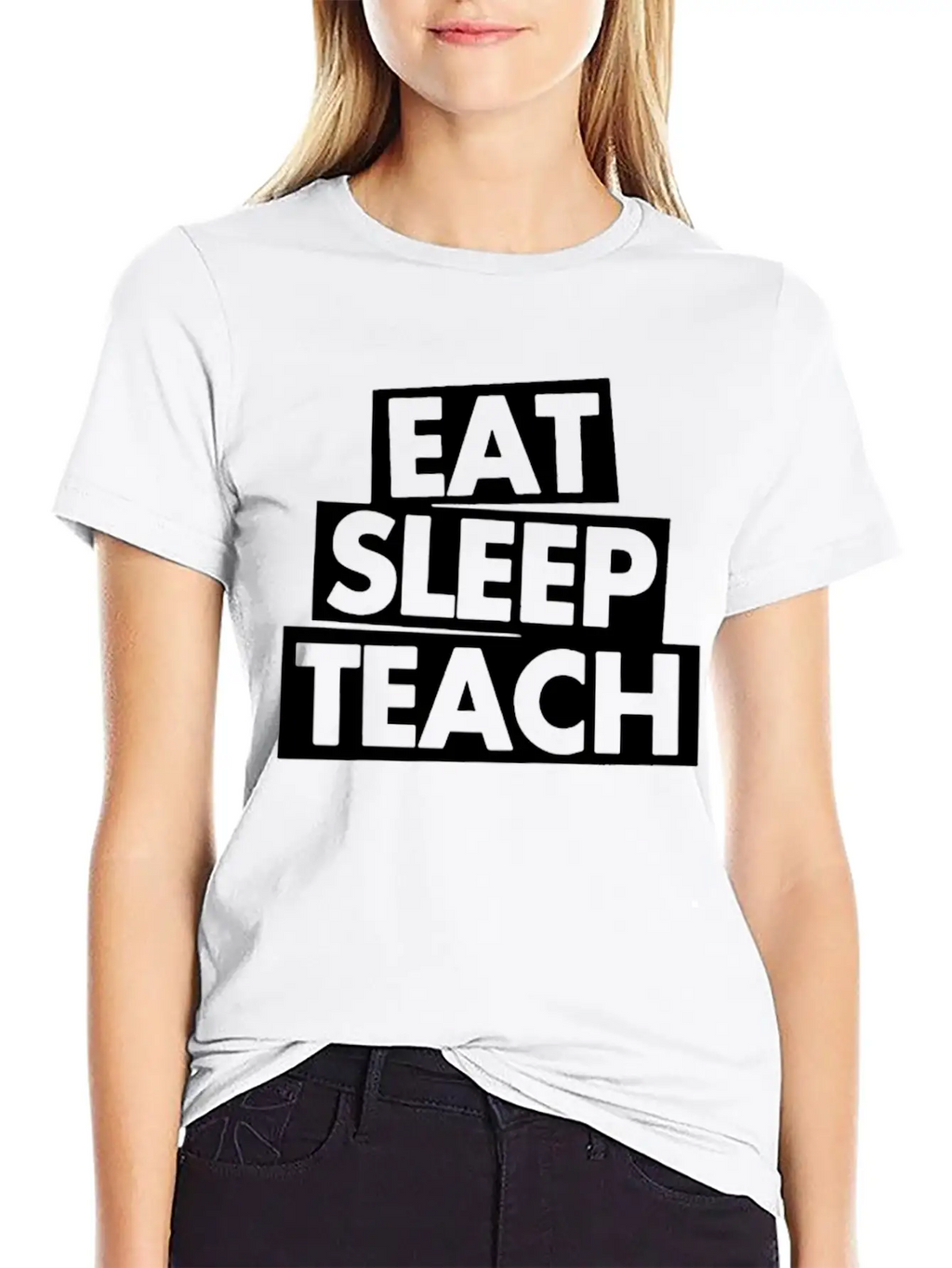 Eat Sleep Teach Unisex Casual T-Shirt – Clean Design For Daily Comfort