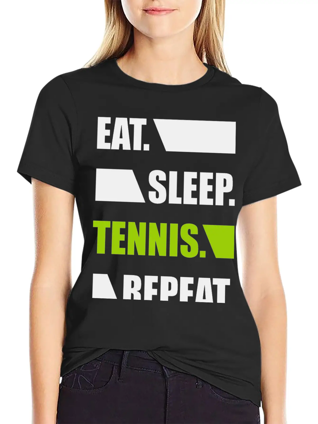 Eat Sleep Tennis Repeat Player Ball Tournament Unisex Casual T-Shirt – Clean Design For Daily Comfort